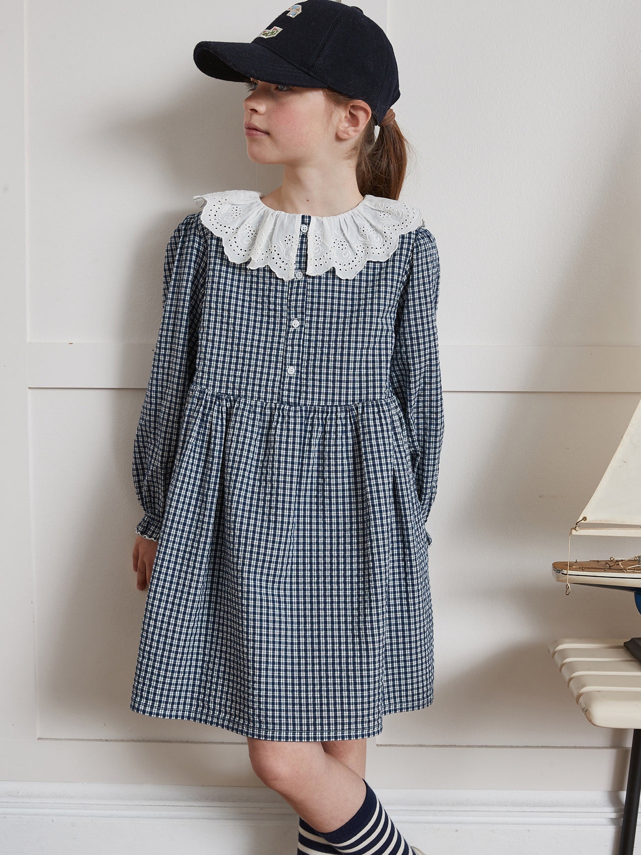 Robe Fille à petits carreaux