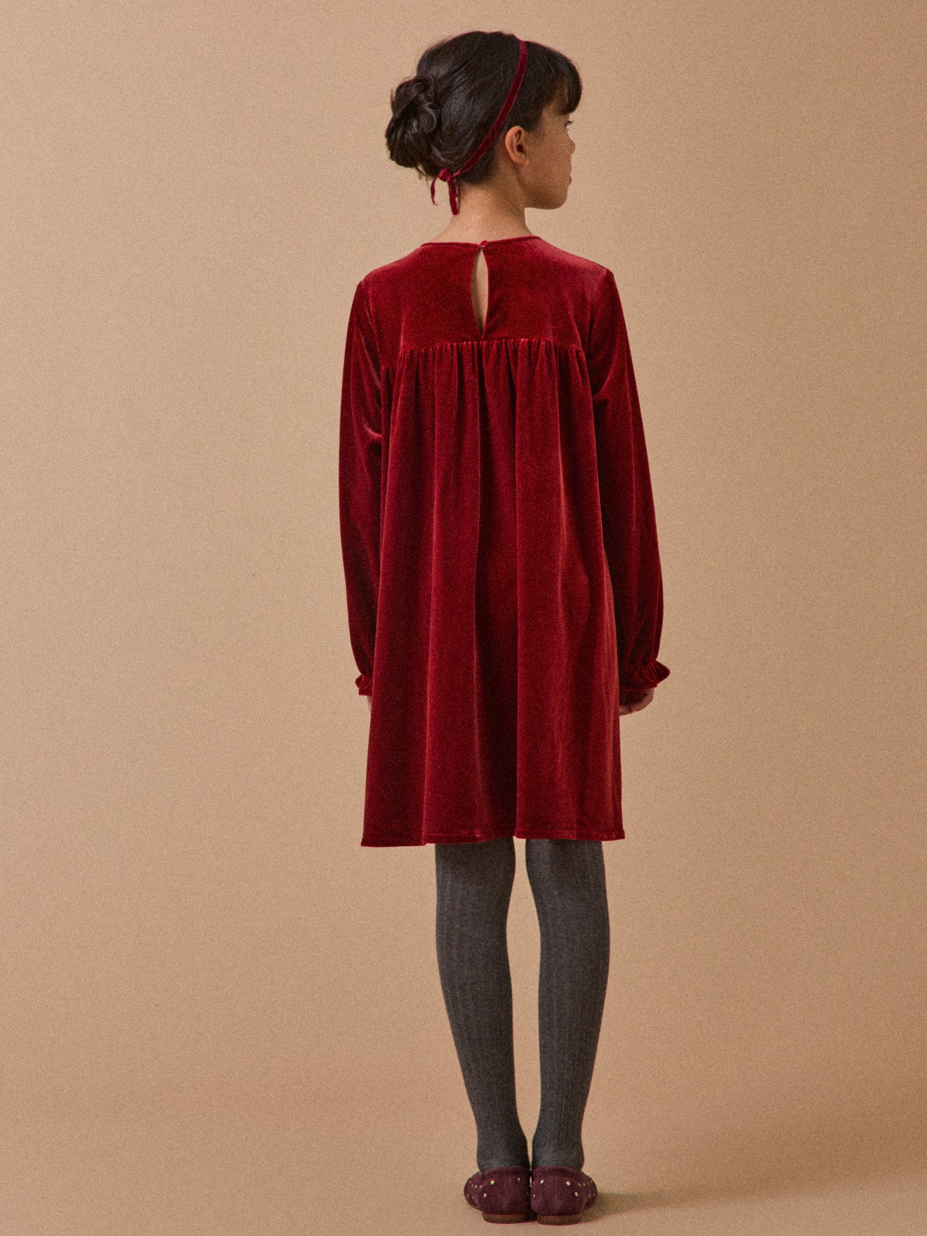 Robe en panne de velours Fille