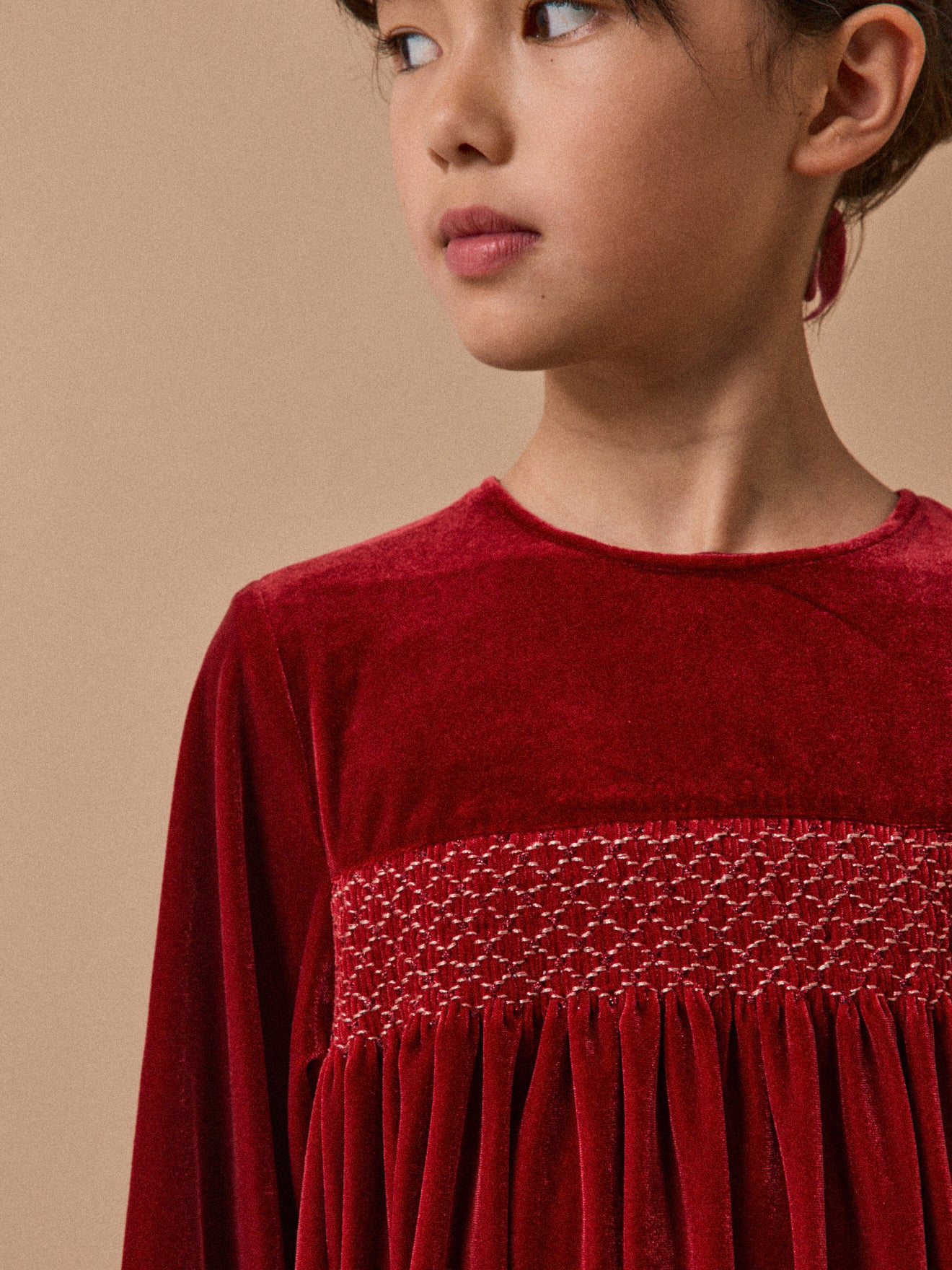 Robe en panne de velours Fille