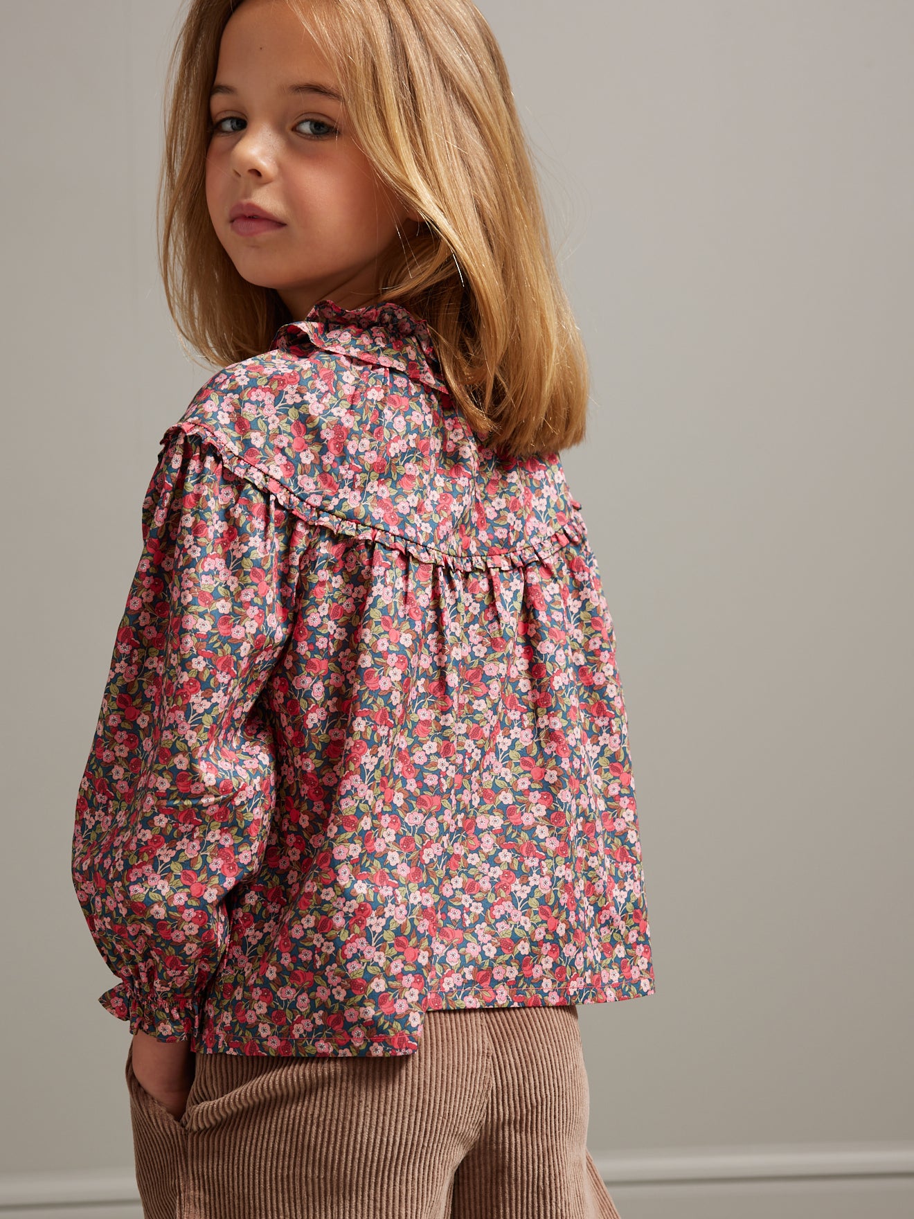 Blouse Fille en tissu Liberty Nectar