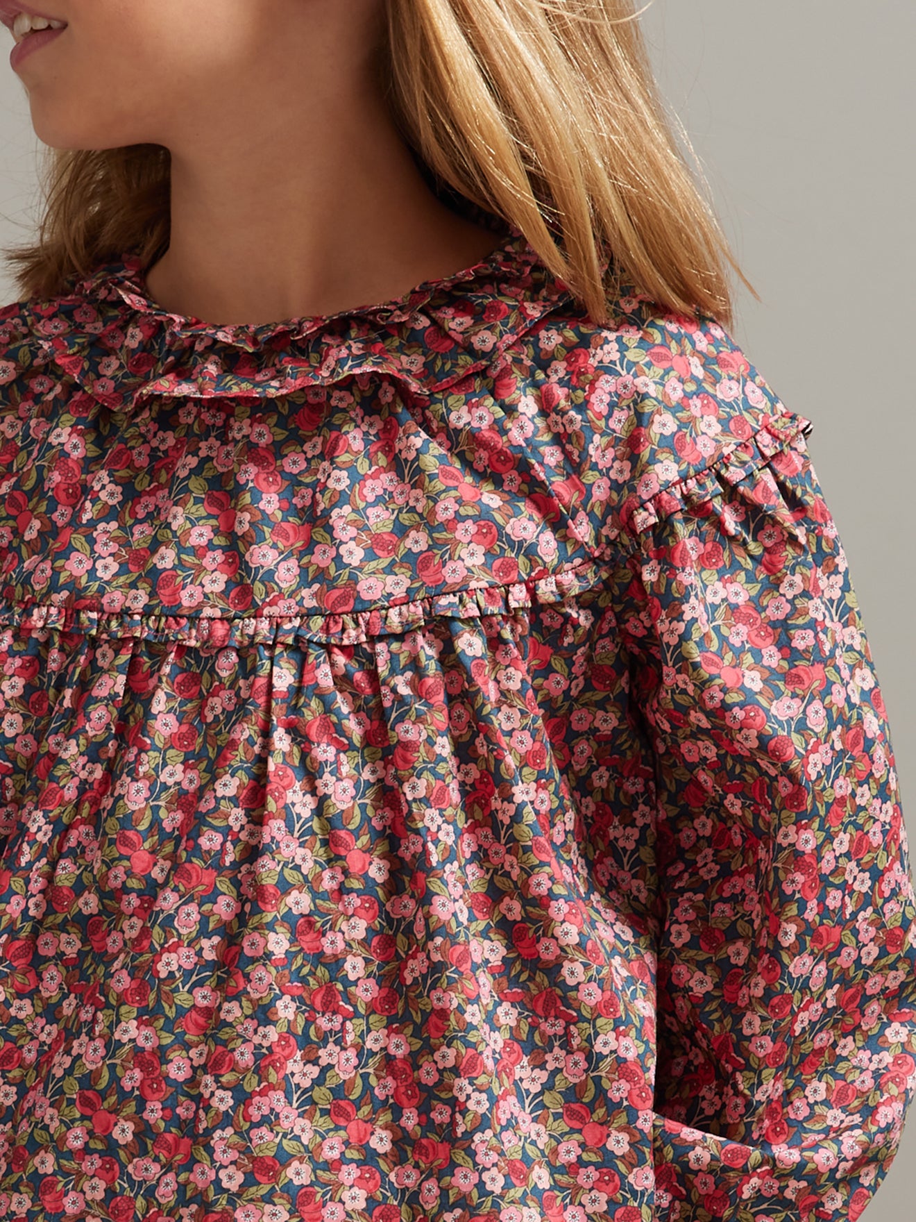 Blouse Fille en tissu Liberty Nectar