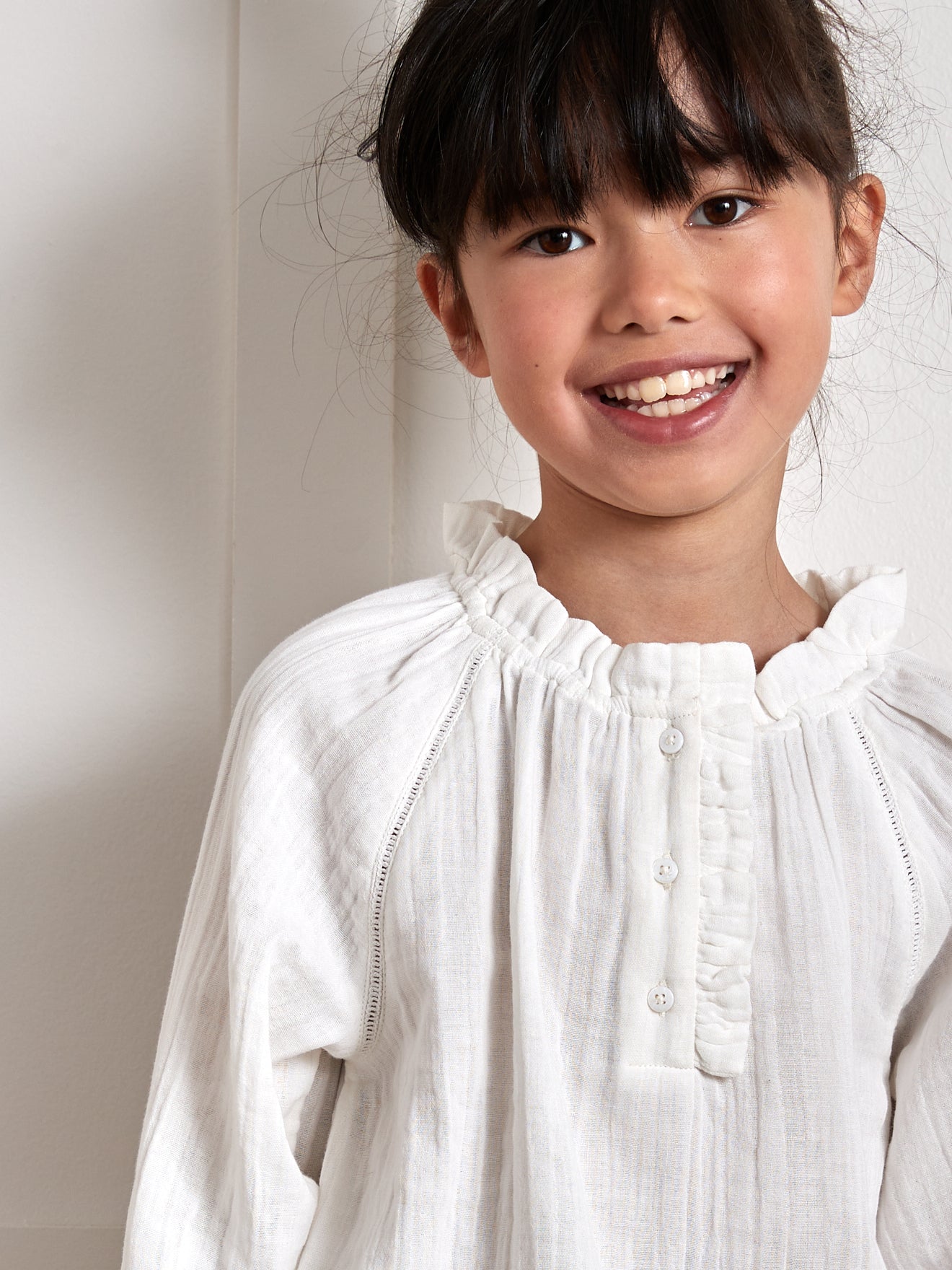 Blouse Fille en gaze de coton