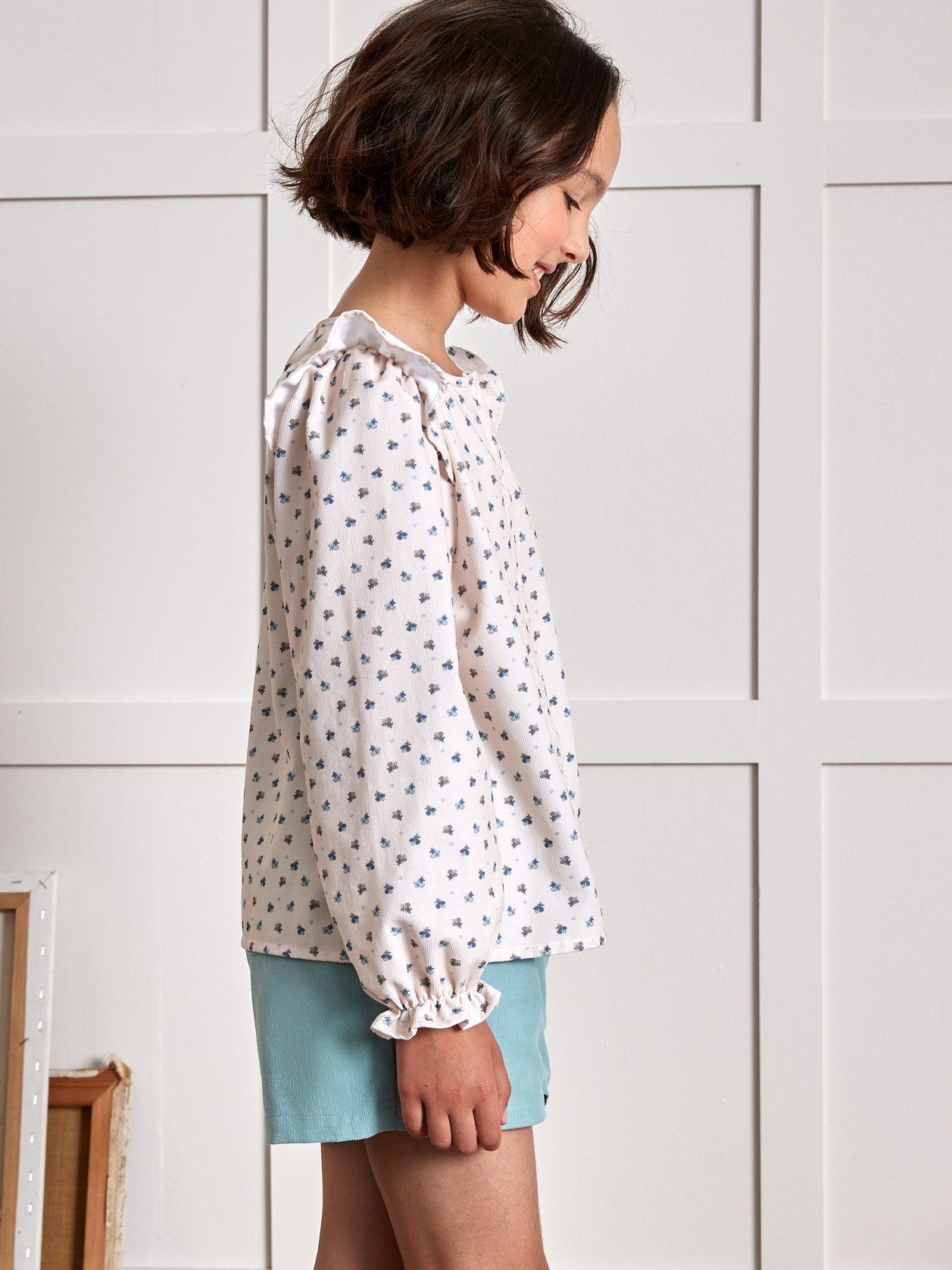 Chemise ample en velours Fille imprimé Emily