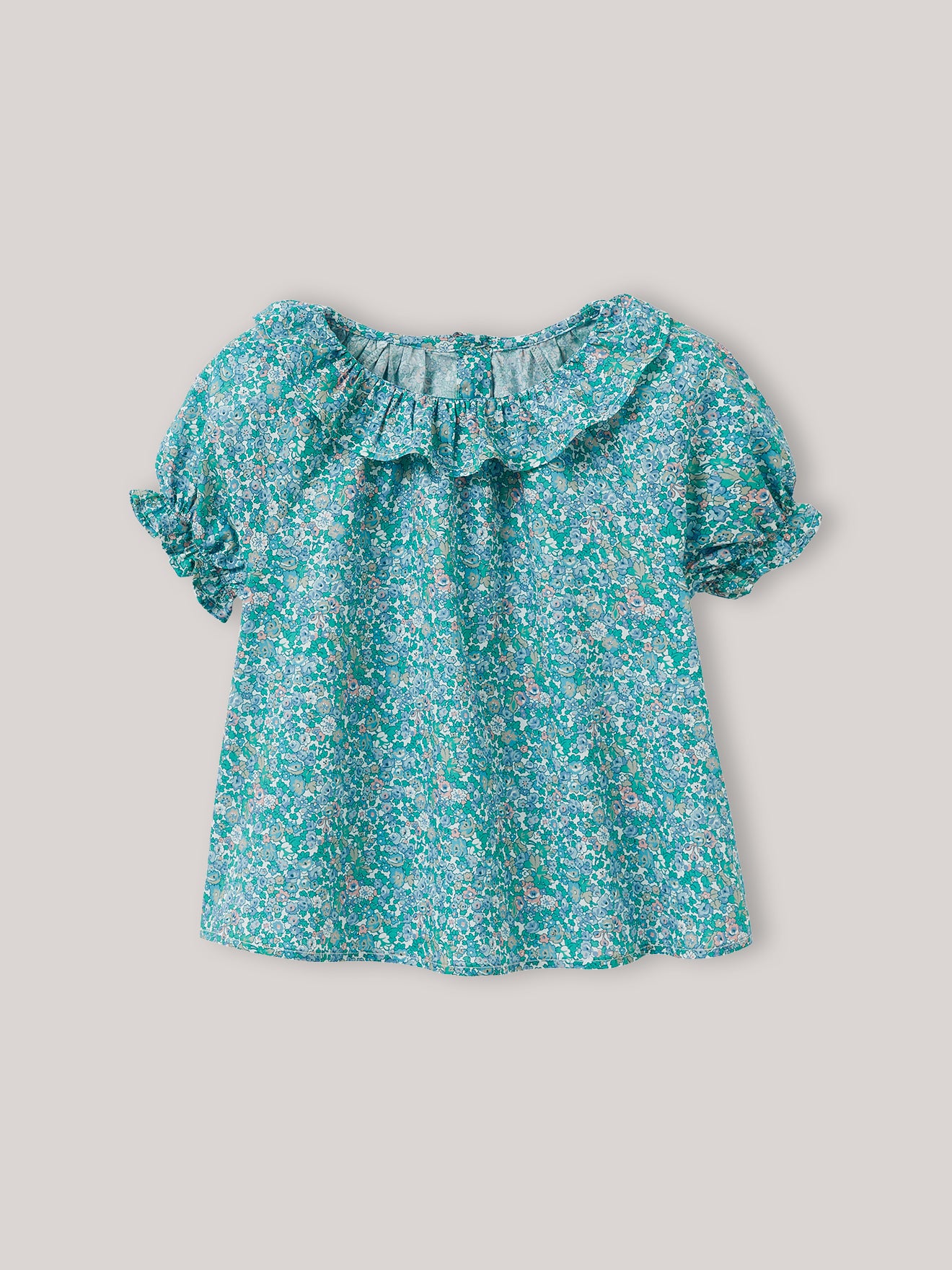 Blouse Fille col Pierrot - Tissu Liberty