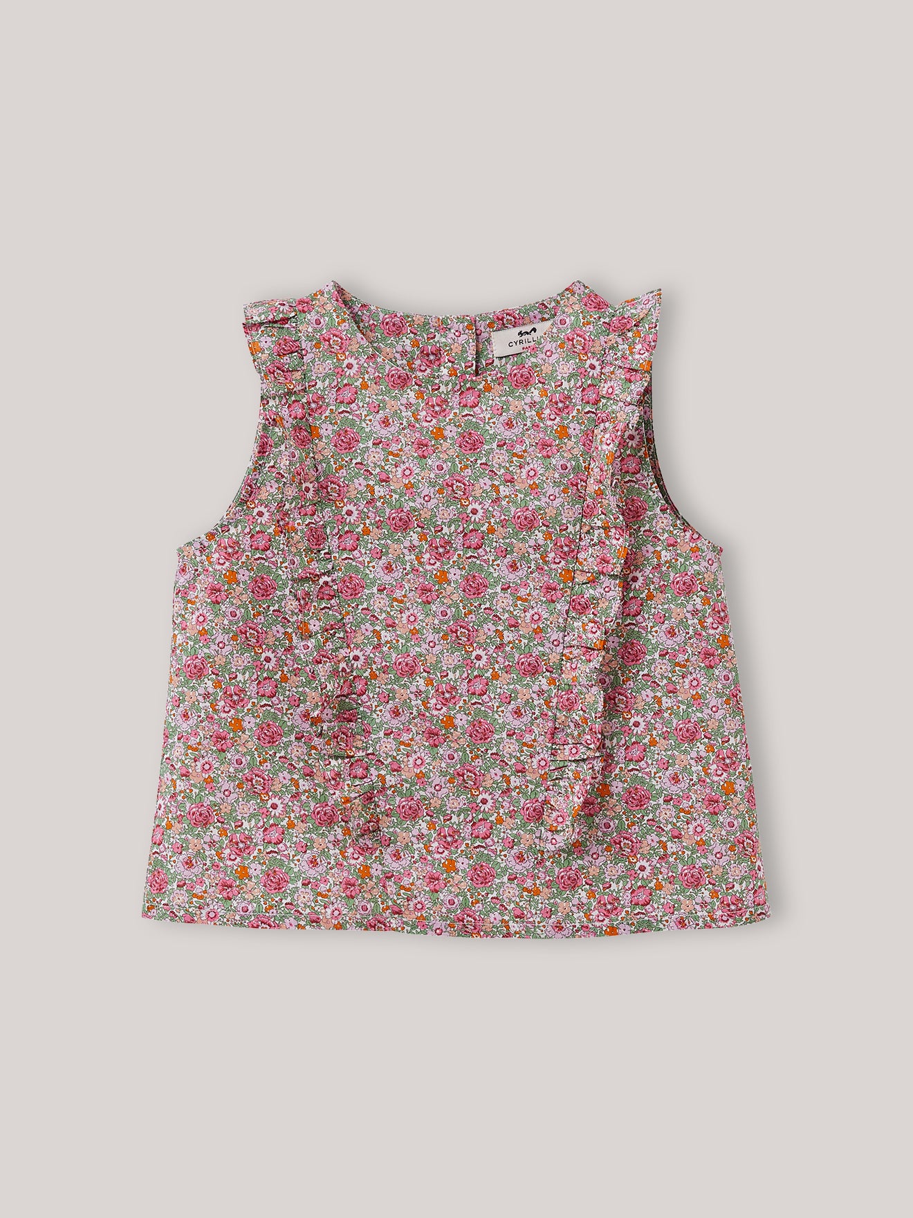 Blouse Fille sans manches - Tissu Liberty