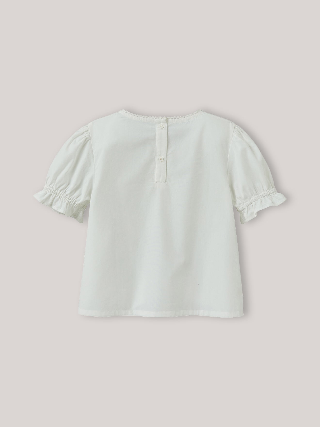 Blouse fille plastron brodée