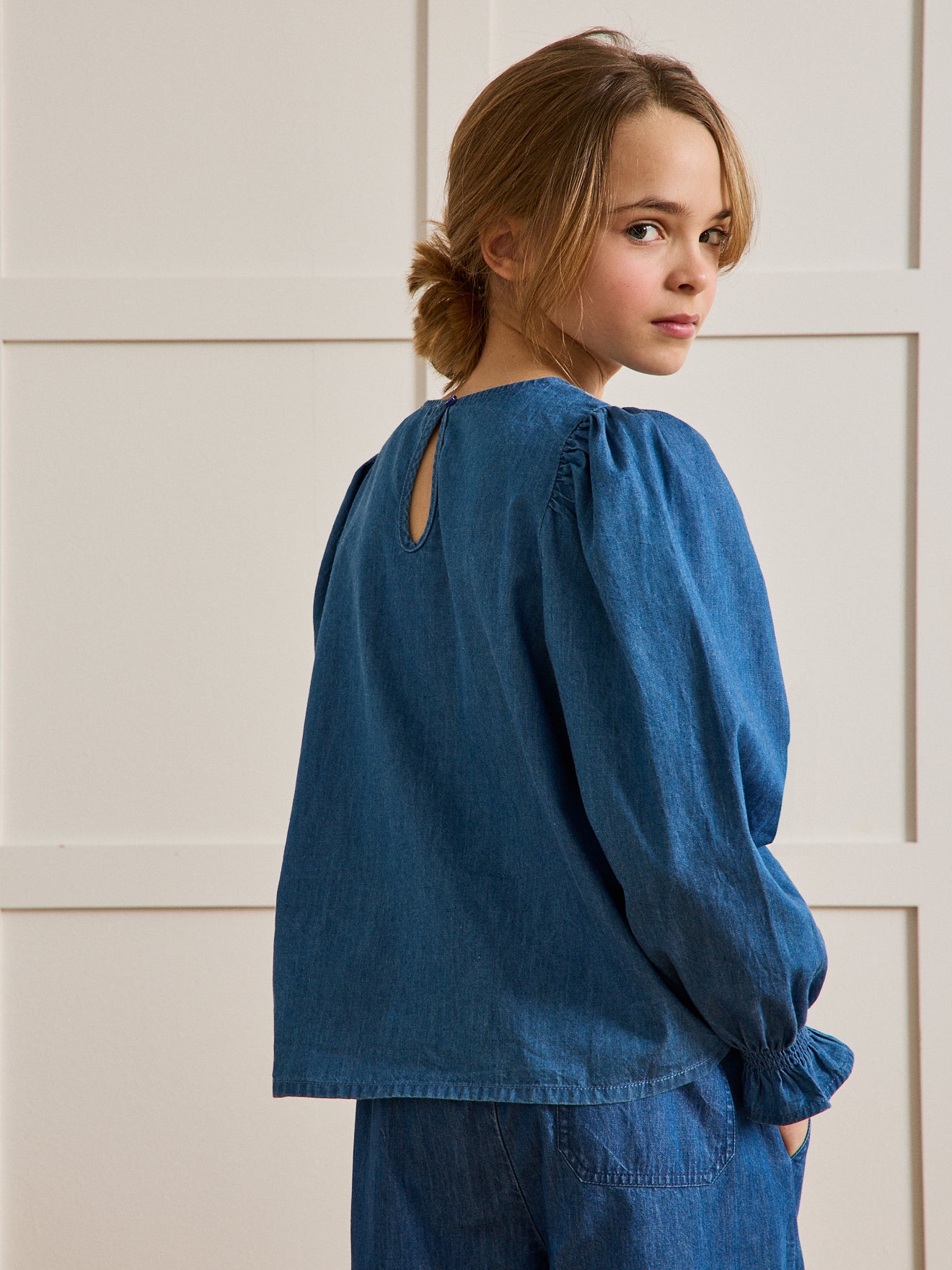 Blouse Fille en denim light