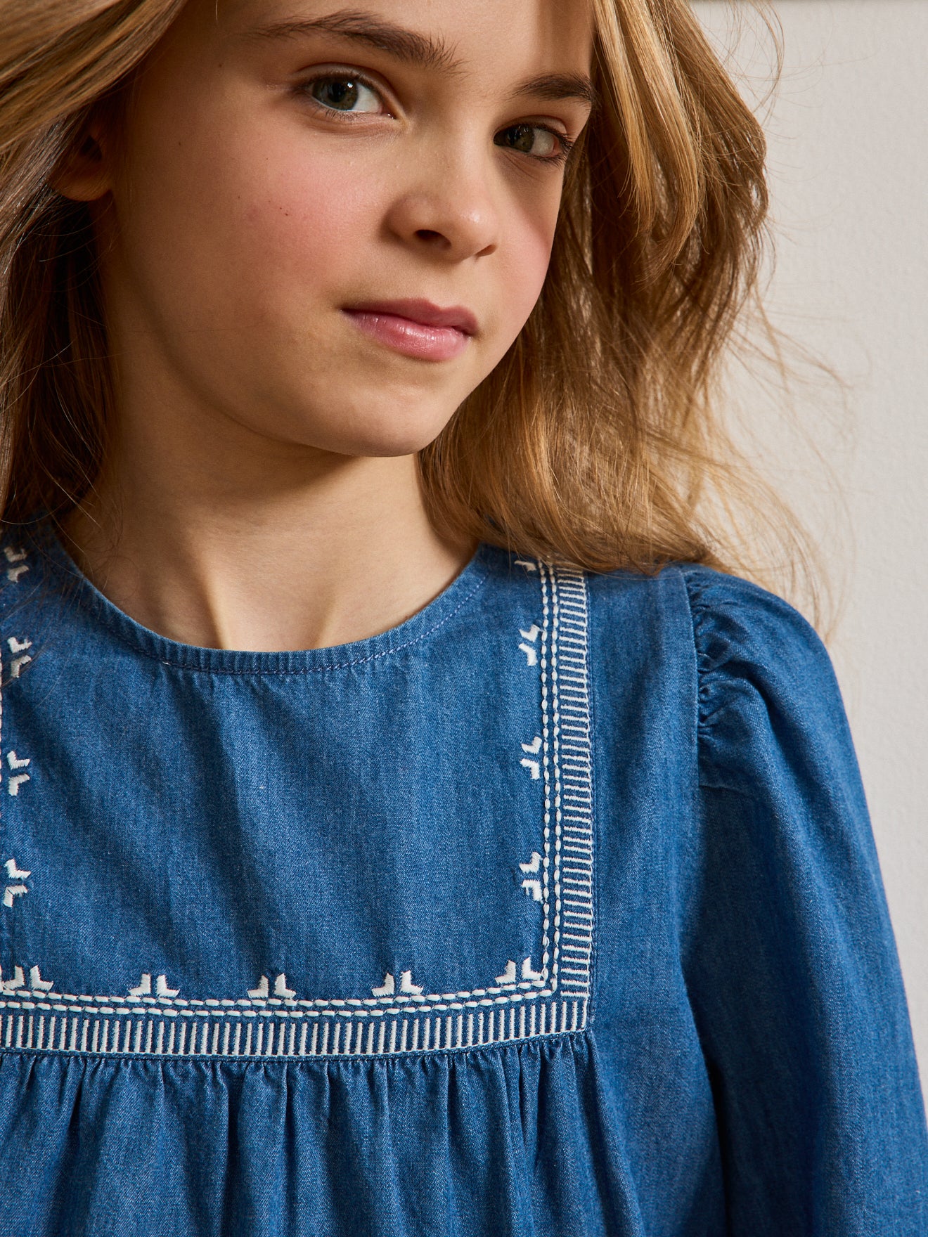 Blouse Fille en denim light