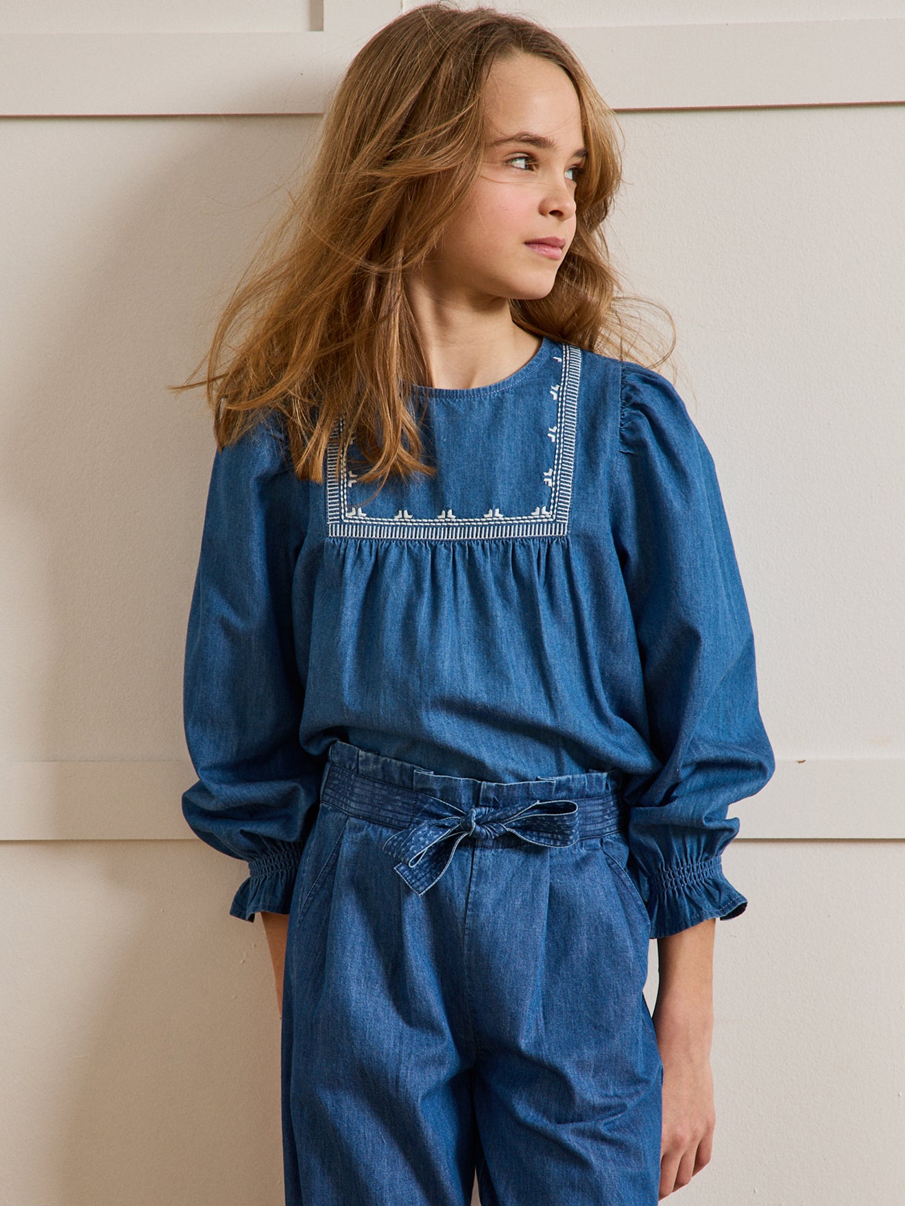 Blouse Fille en denim light