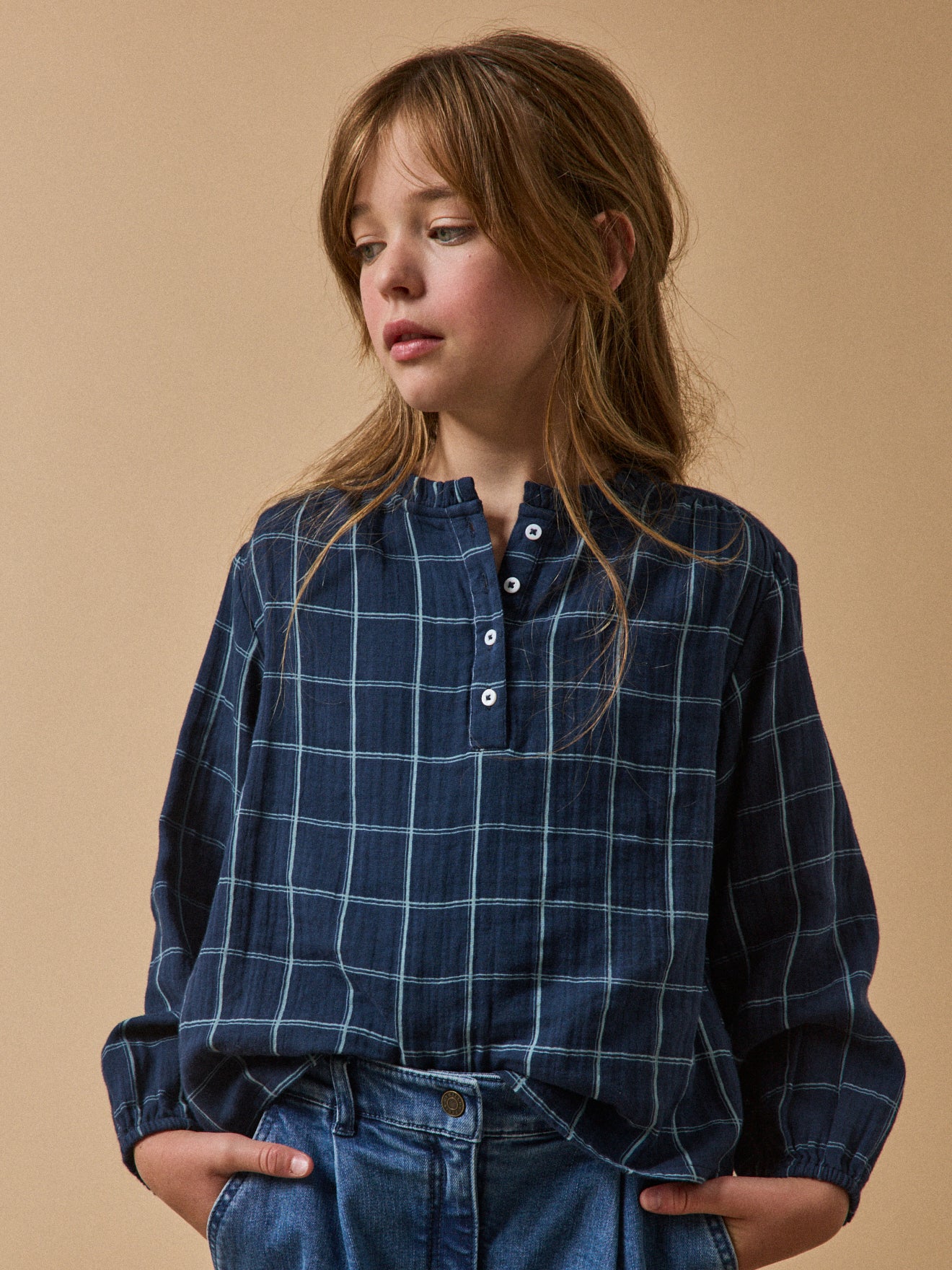 Blouse en gaze de coton Fille