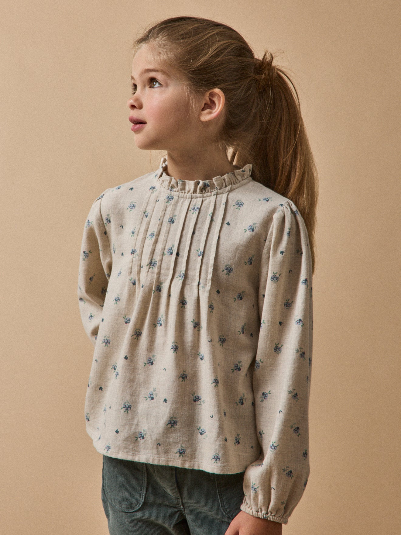 Blouse en flanelle de coton Fille
