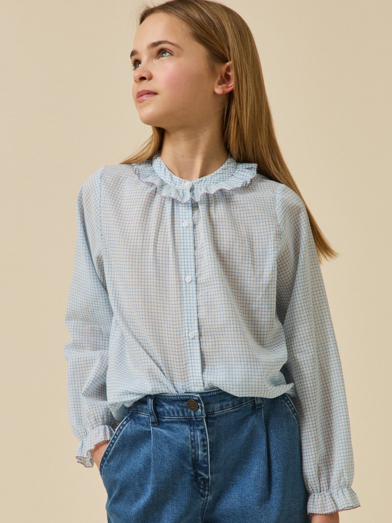 Blouse à carreaux