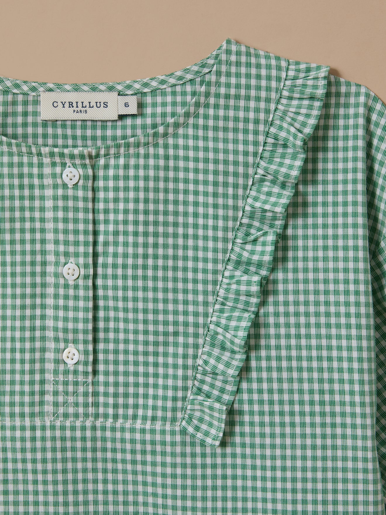 Blouse imprimée vichy Fille
