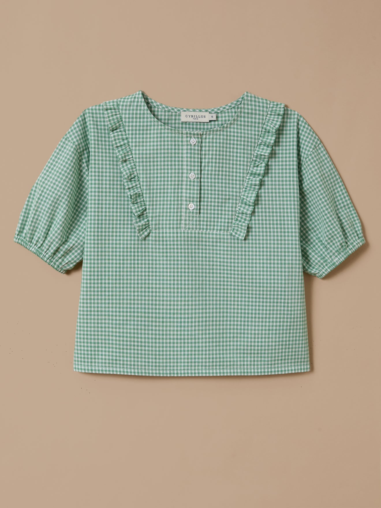 Blouse imprimée vichy Fille