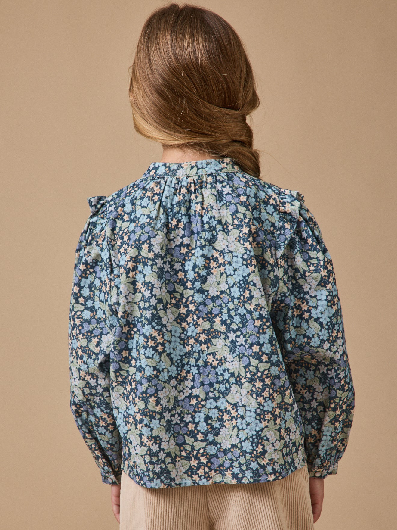 Chemise velours tissu Liberty Fille