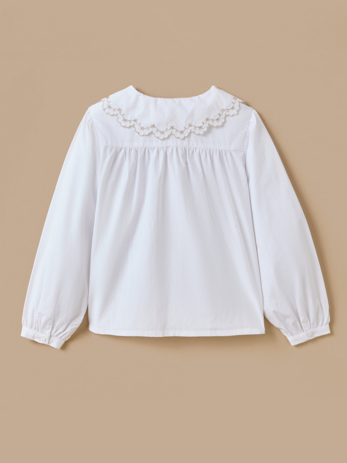 Chemise grand col brodé Fille