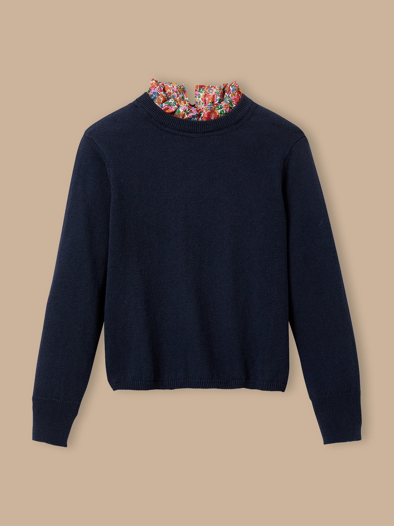 Pull Fille col tissu Liberty