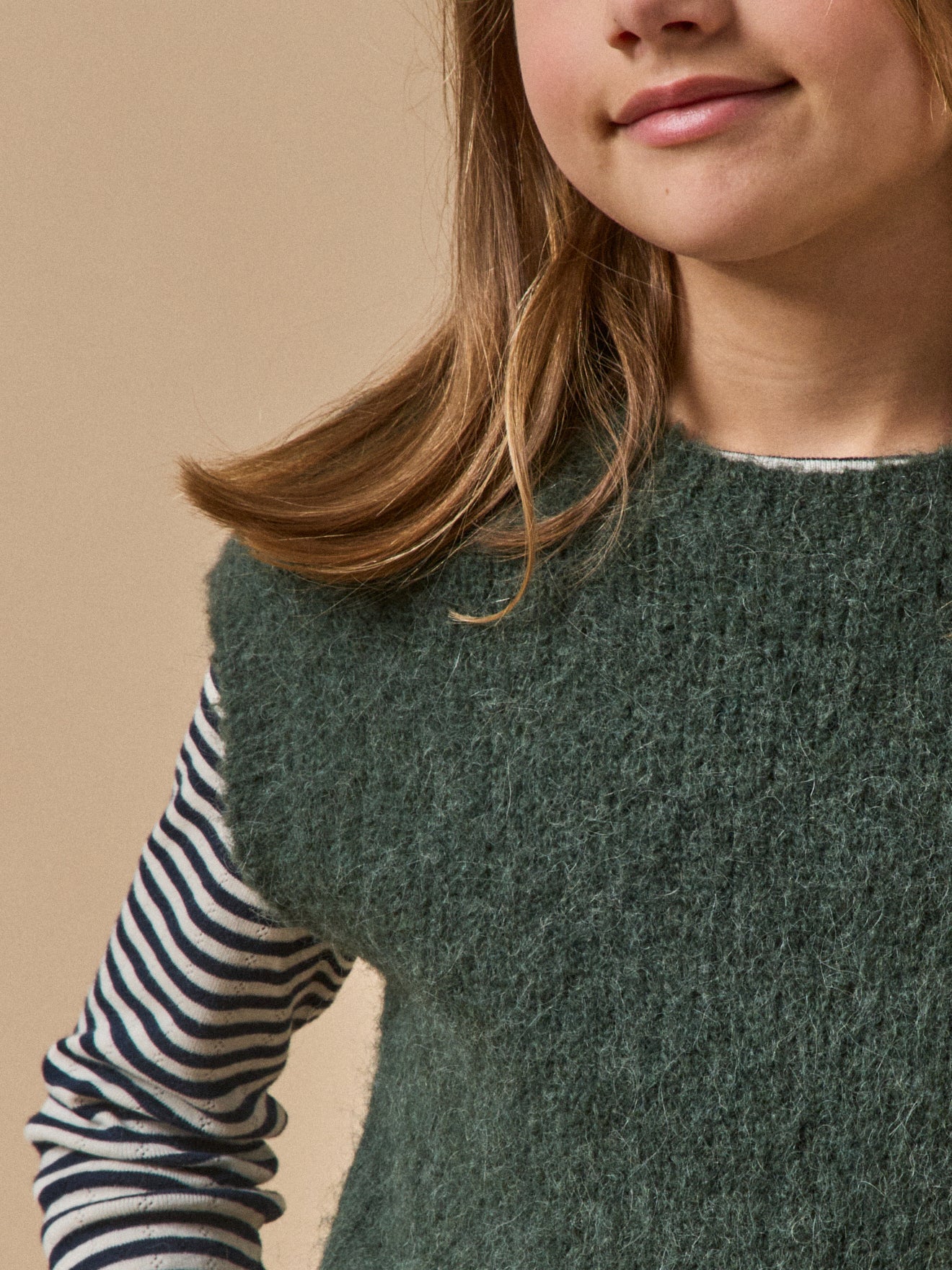 Pull sans manches Fille laine et alpaga