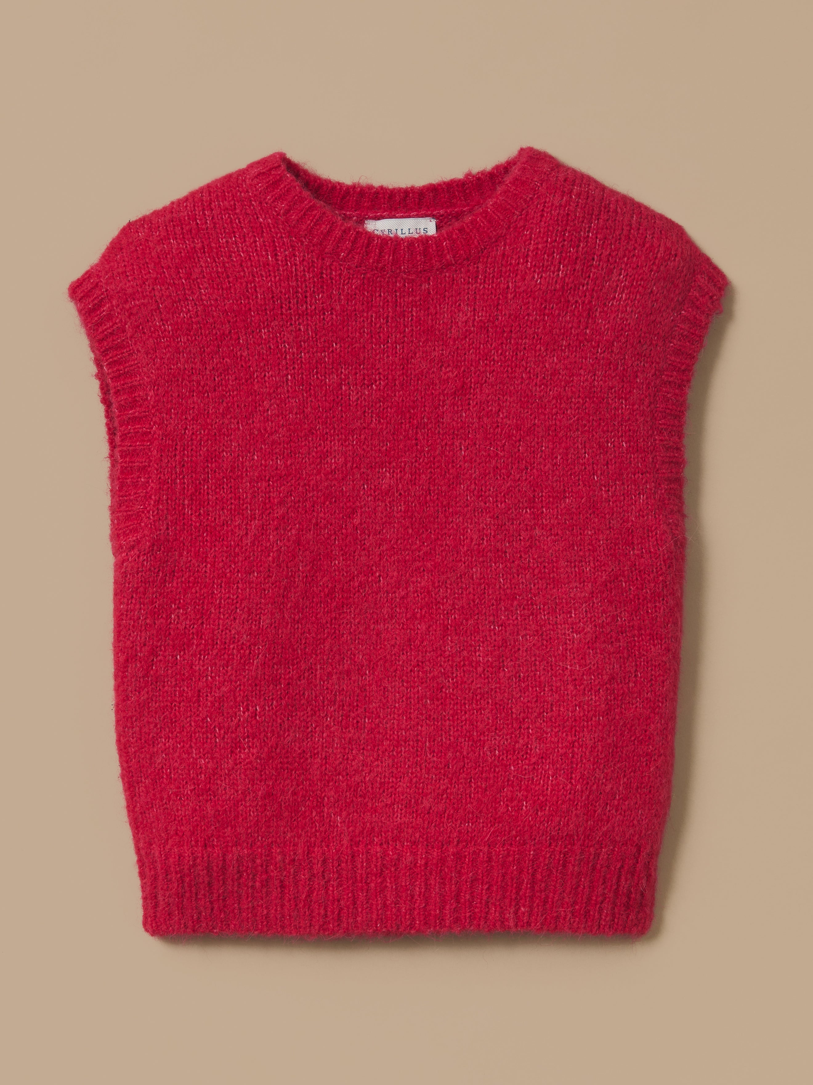 Pull sans manches Fille laine et alpaga