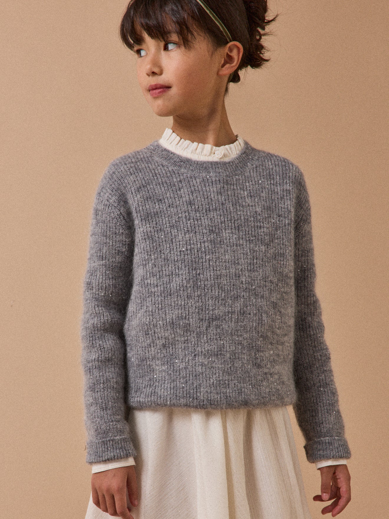 Pull en laine et mohair Fille