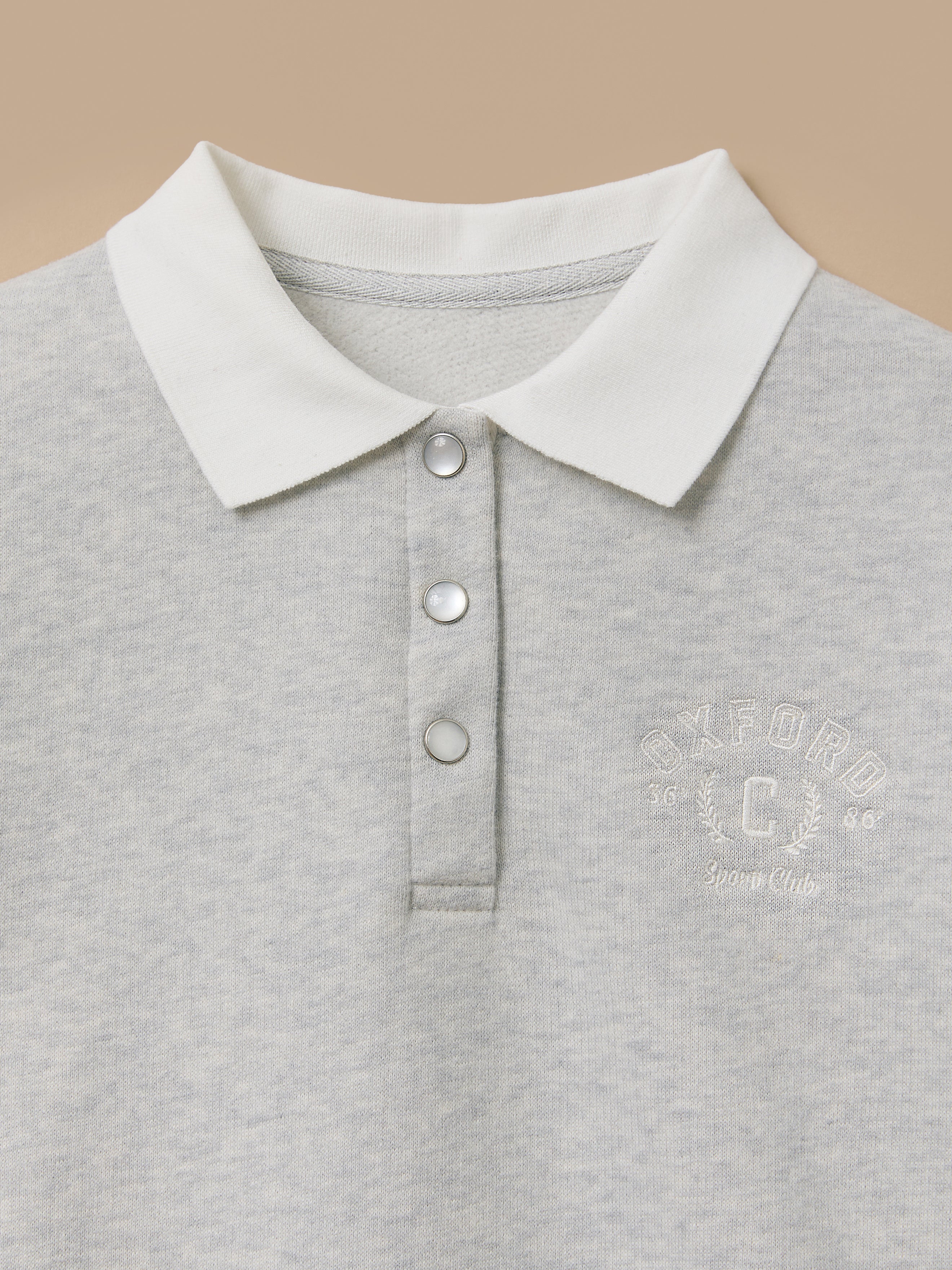 Sweat polo brodé Fille