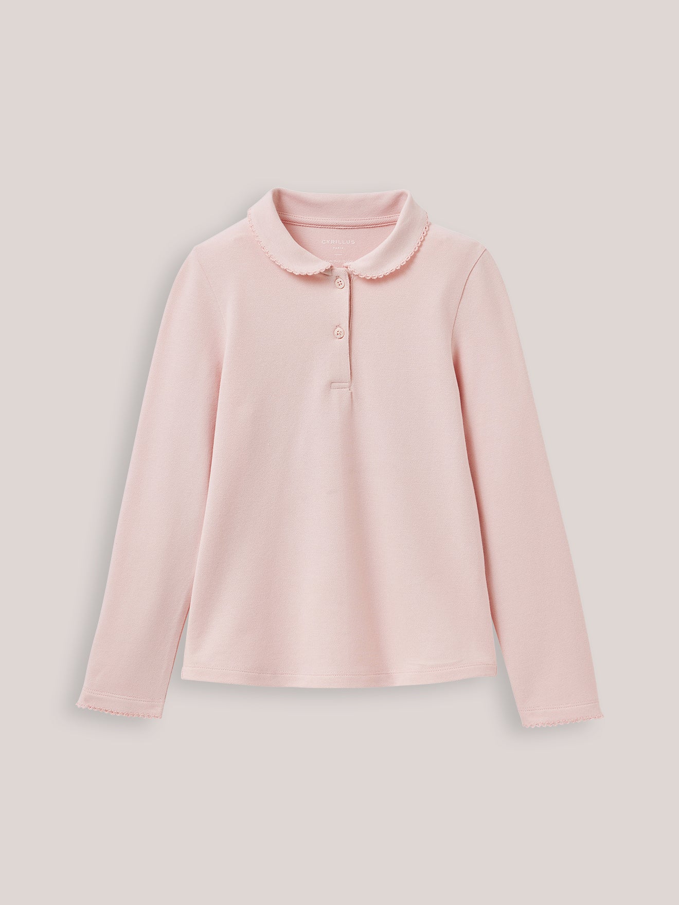 Polo en maille piquée fille - Coton bio