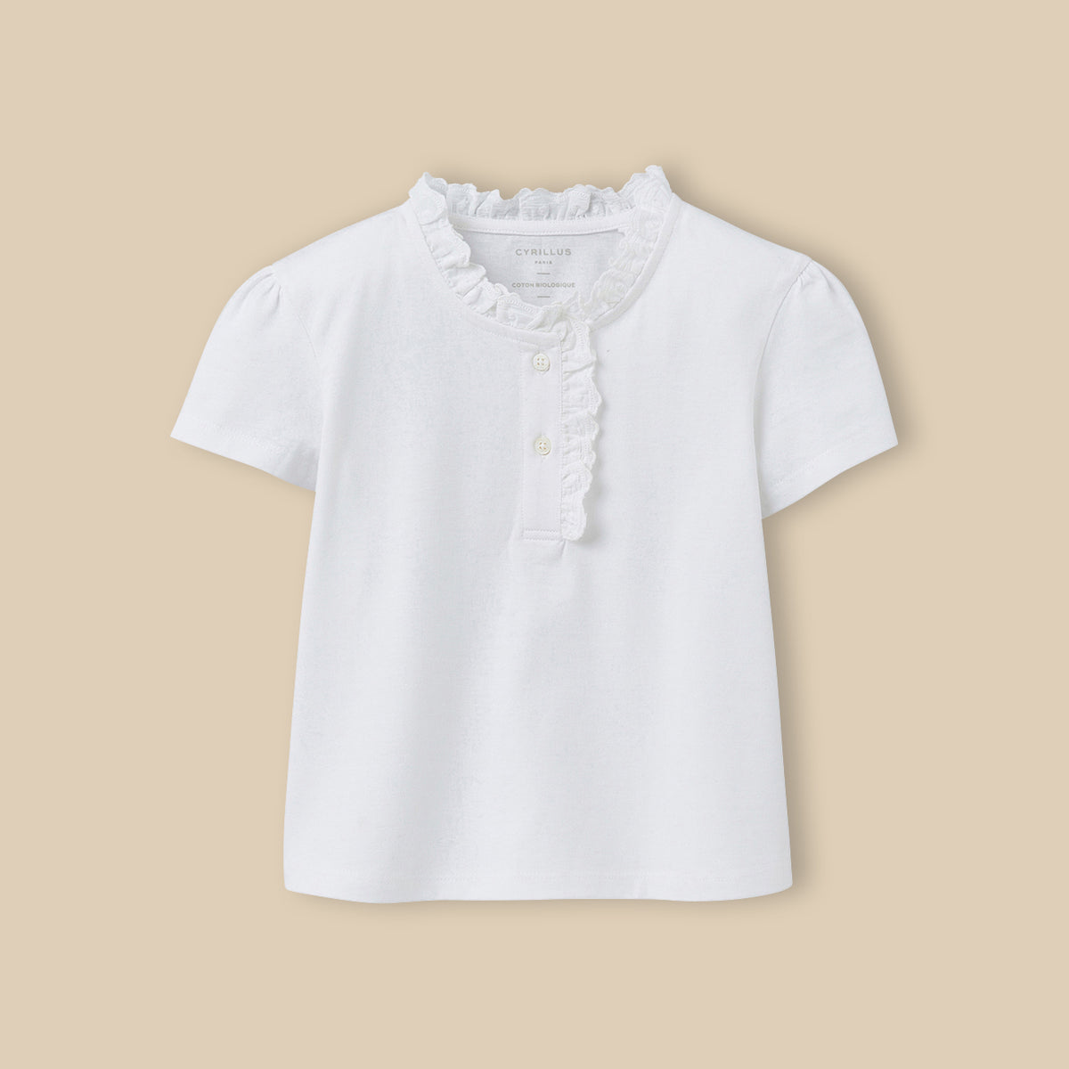 T-shirt multisport respirant fille, Blanc T-shirt multisport respirant fille, Blanc