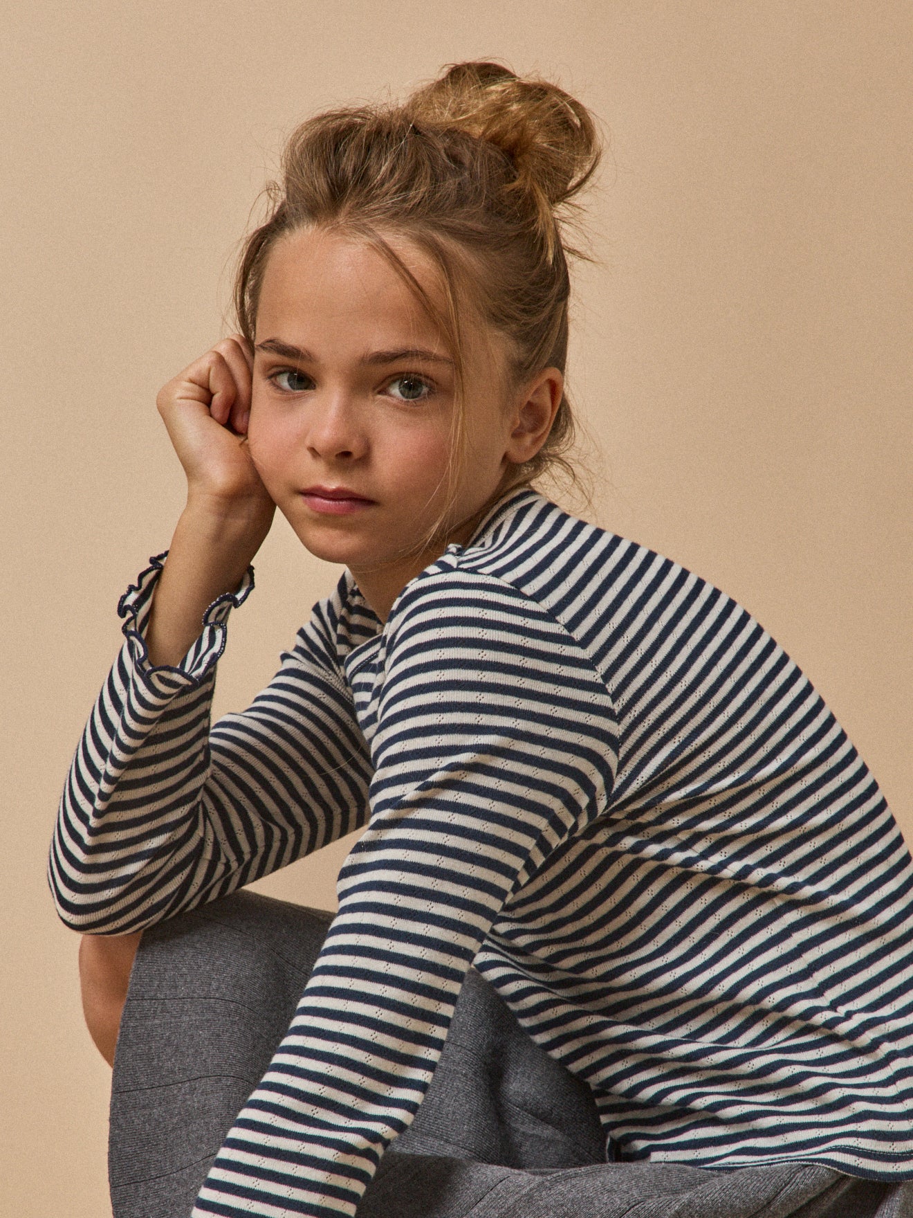 T-shirt en pointelle Fille - Coton biologique