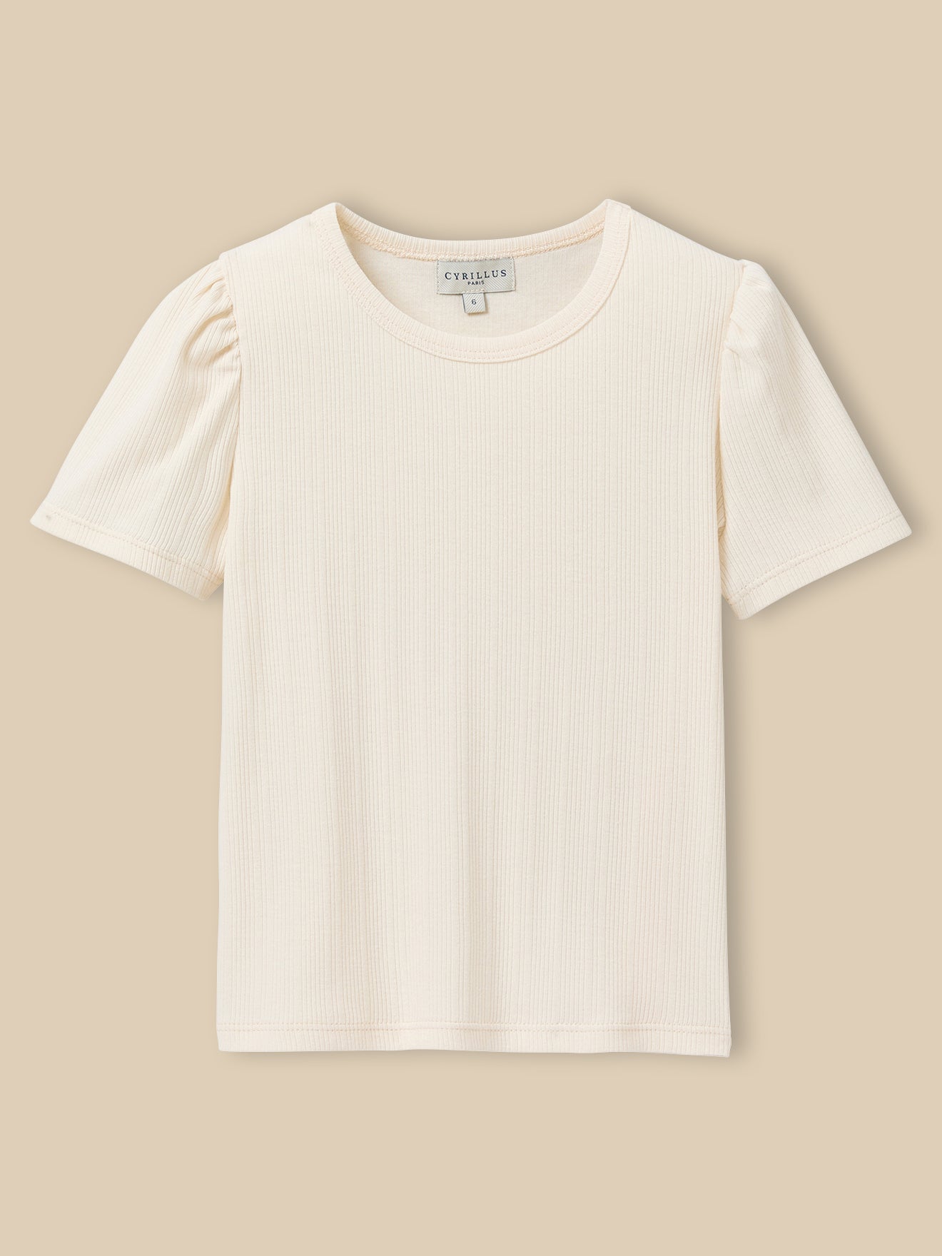 T-shirt à côtes Fille - Coton biologique