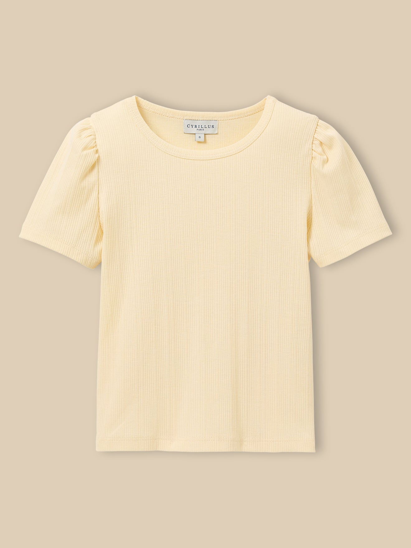 T-shirt à côtes Fille - Coton biologique
