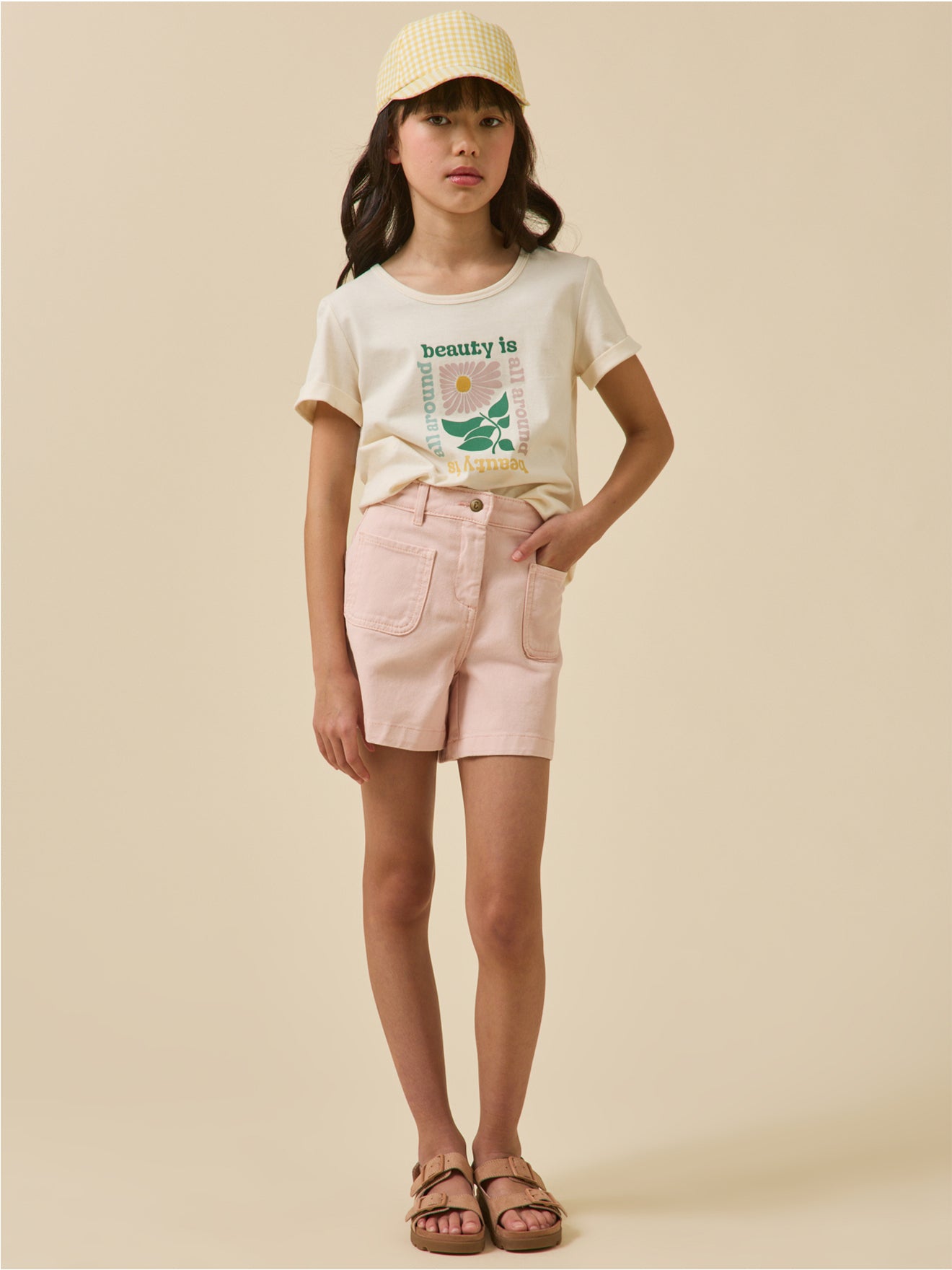 T-shirt fleur Fille - Coton Biologique