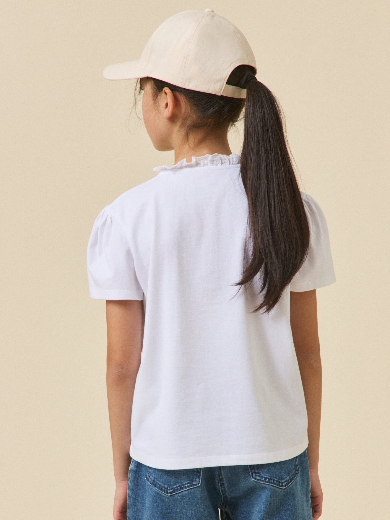 T-shirt Fille à col froufrou - Collection Junior