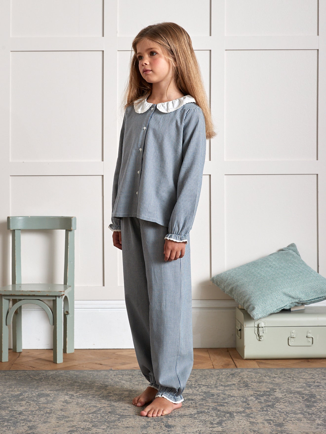 Pyjama vichy en flanelle Fille Cyrillus FR - Main Image