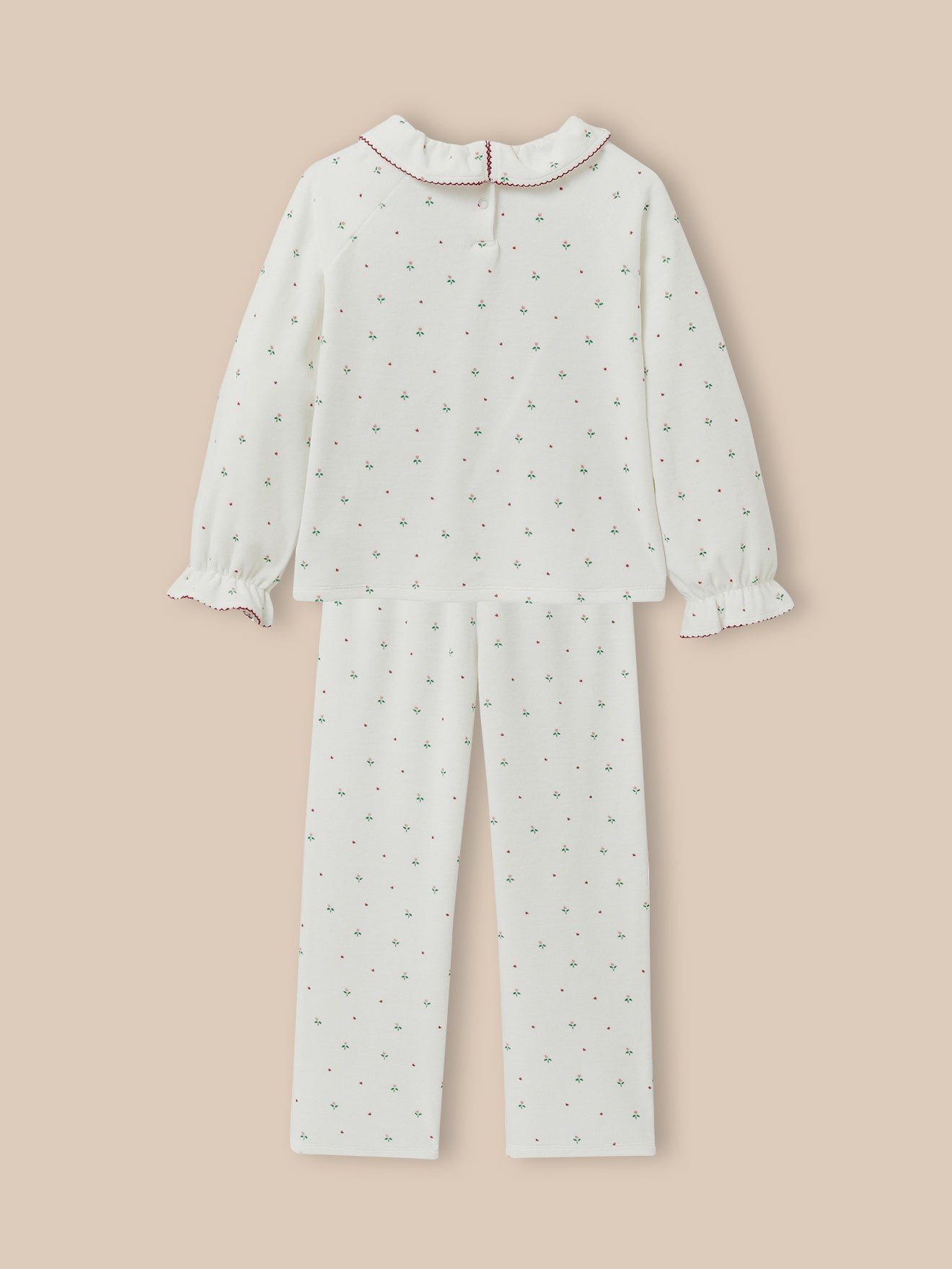 Pyjama en velours imprimé Fille