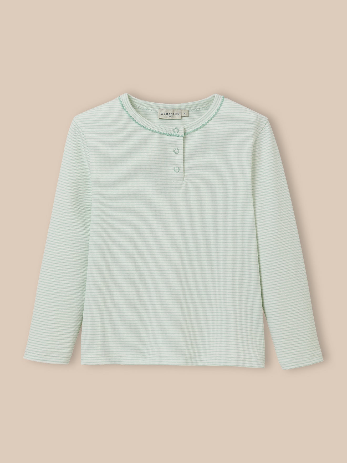 Pyjama en côtes Fille rayé