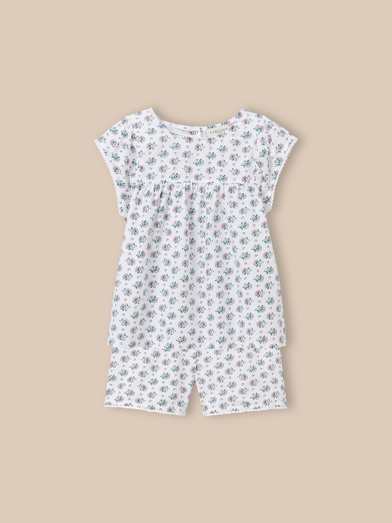 Pyjashort fleuri Fille