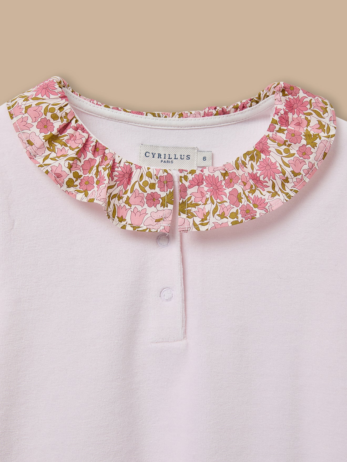 Pyjama col tissu Liberty Fille