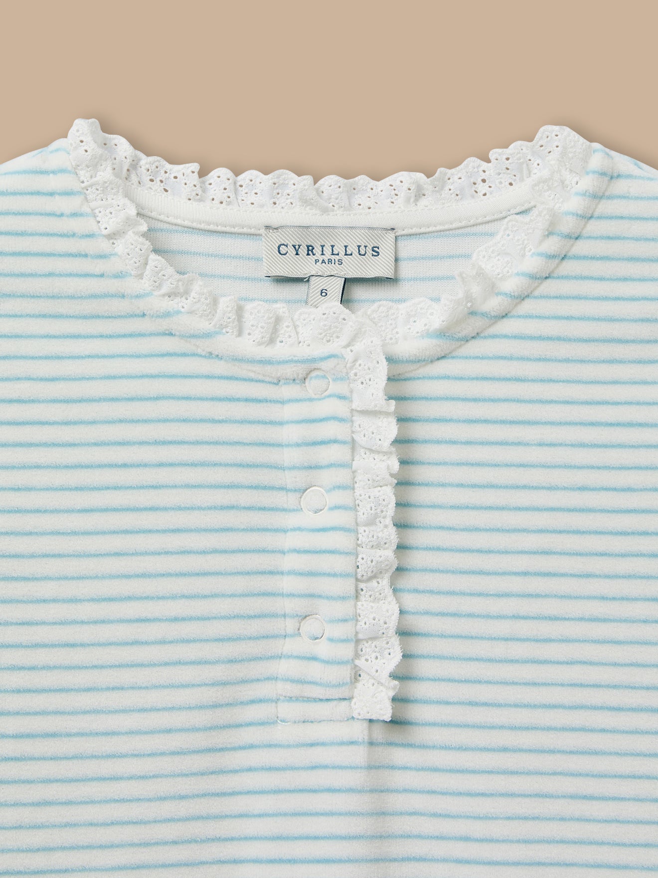 Pyjama en velours rayé Fille