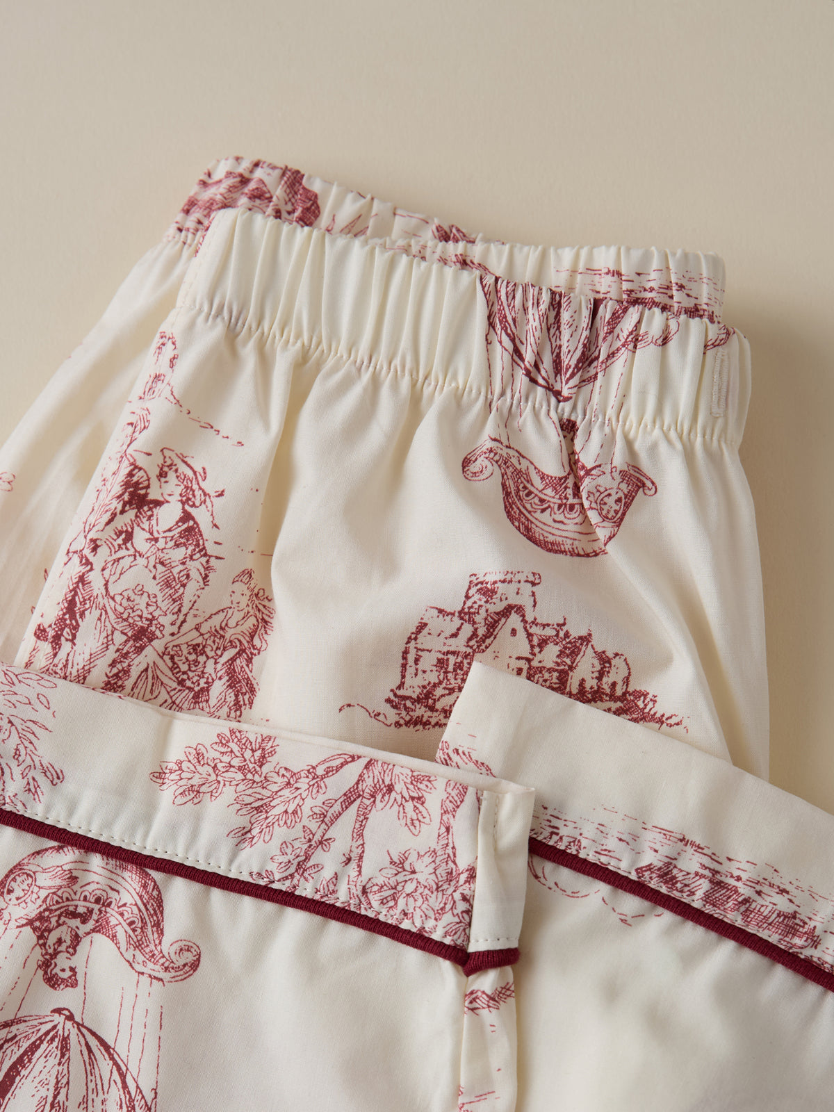 Pyjama fille esprit toile de Jouy
