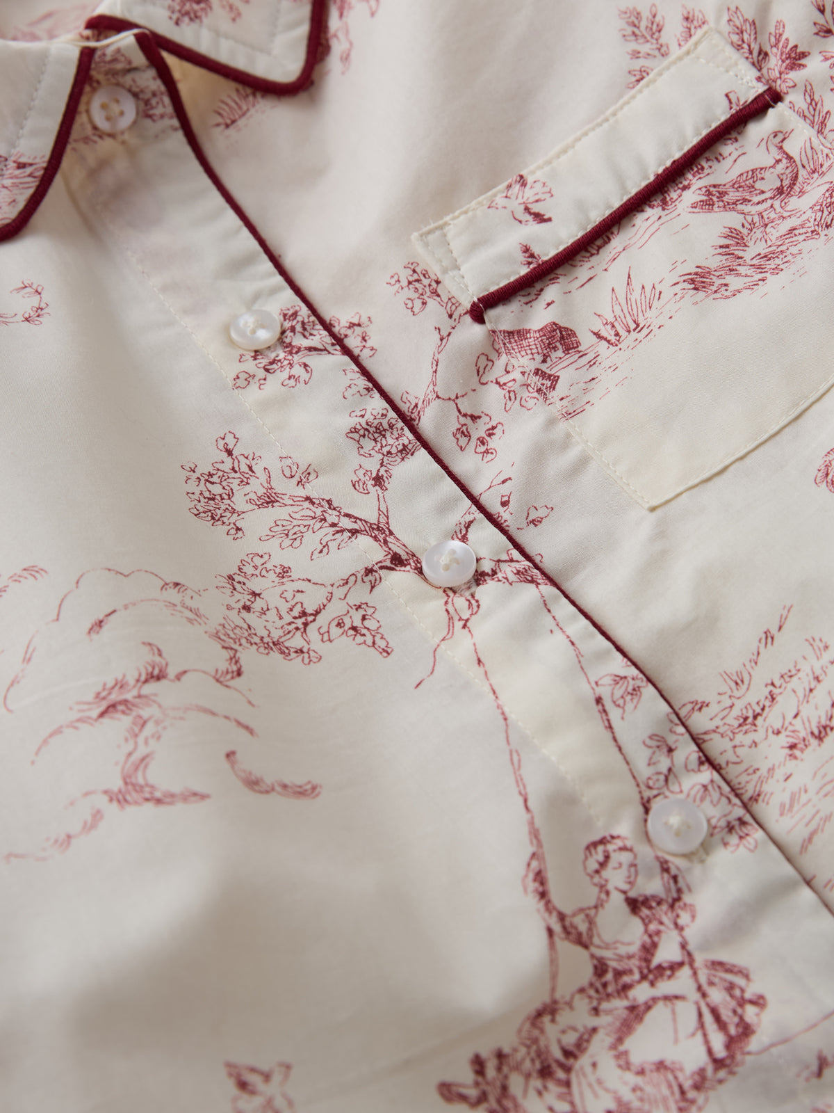 Pyjama fille esprit toile de Jouy