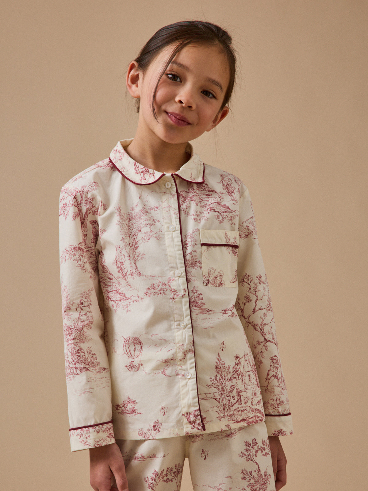Pyjama fille esprit toile de Jouy