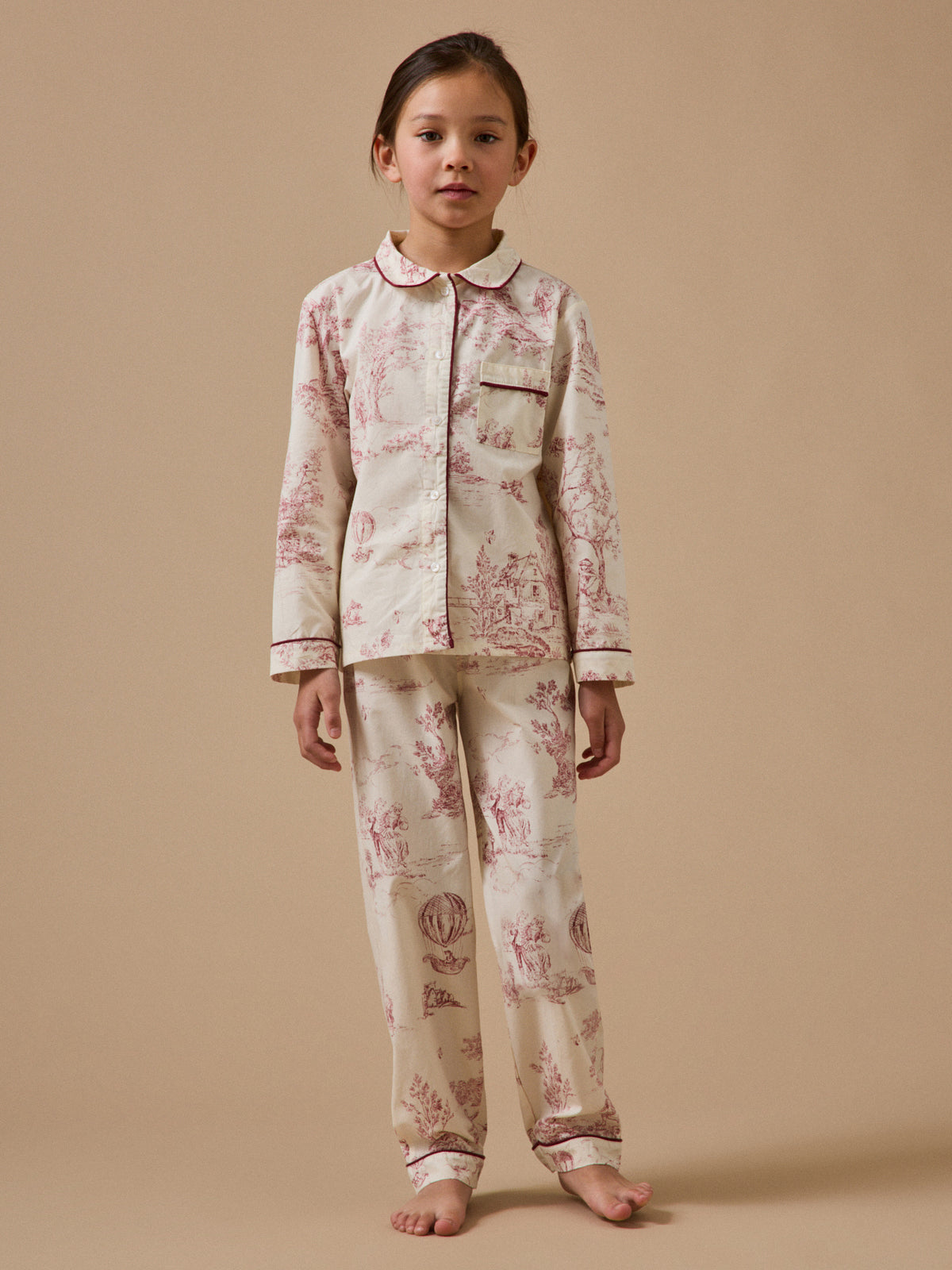 Pyjama fille esprit toile de Jouy