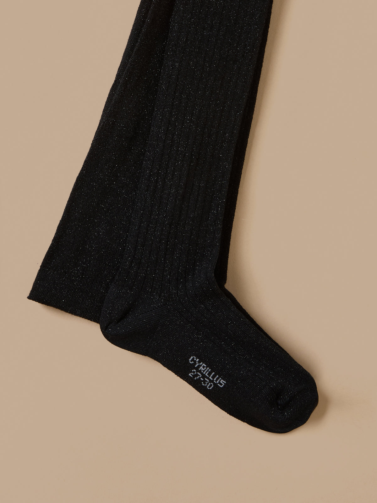 Collants métallisés à côtes Fille