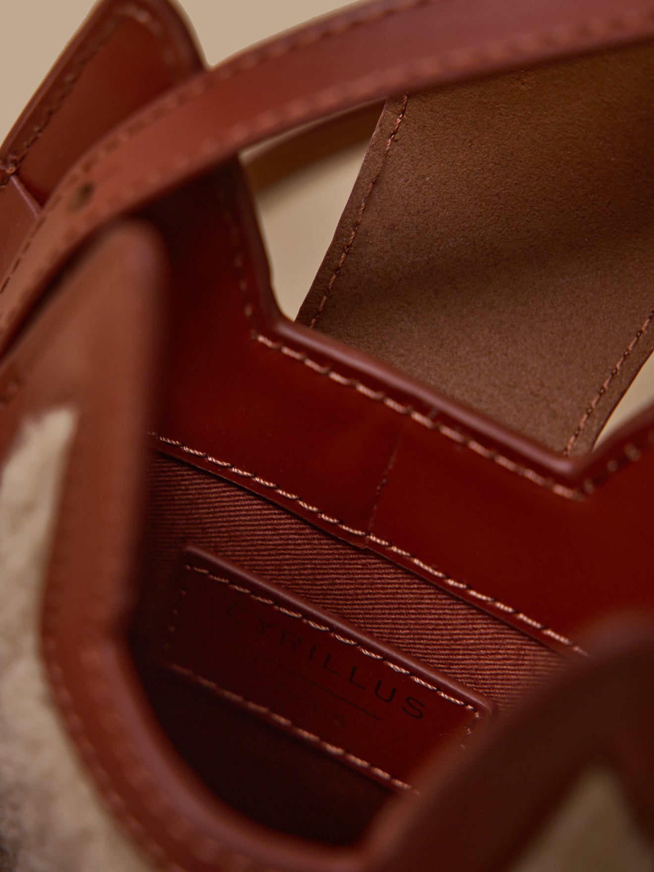 Sac écureuil cuir et sherpa fille