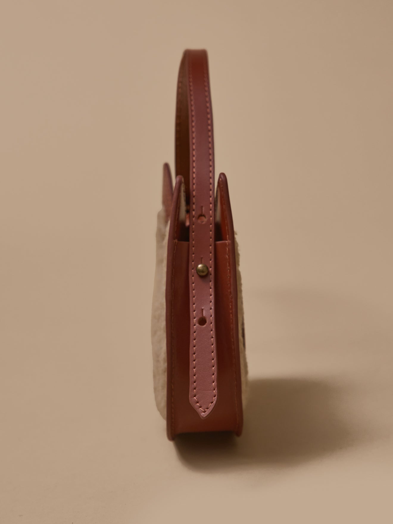 Sac écureuil cuir et sherpa fille