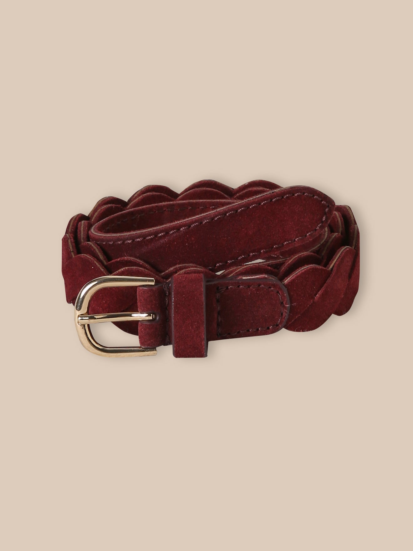 Ceinture tressée en cuir Fille