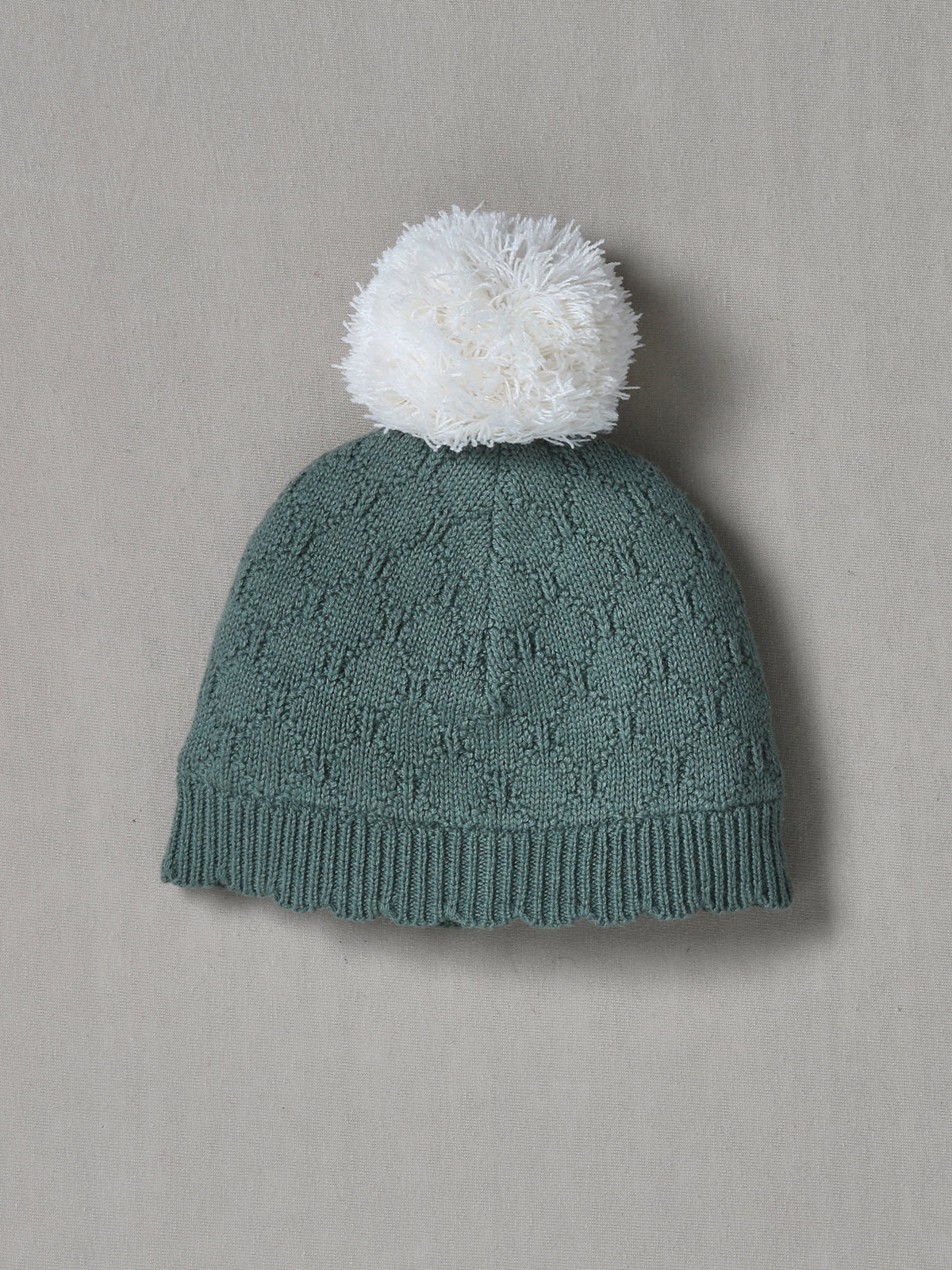 Bonnet maille ajourée Fille laine
