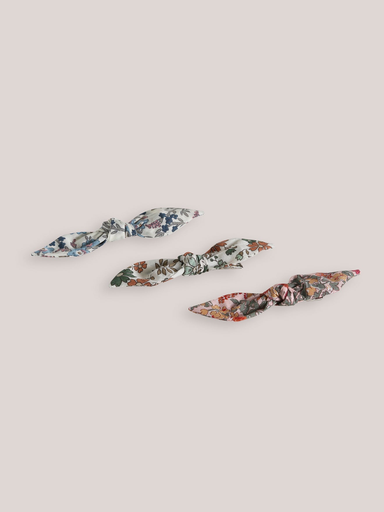 Lot de 3 barrettes en tissu Liberty