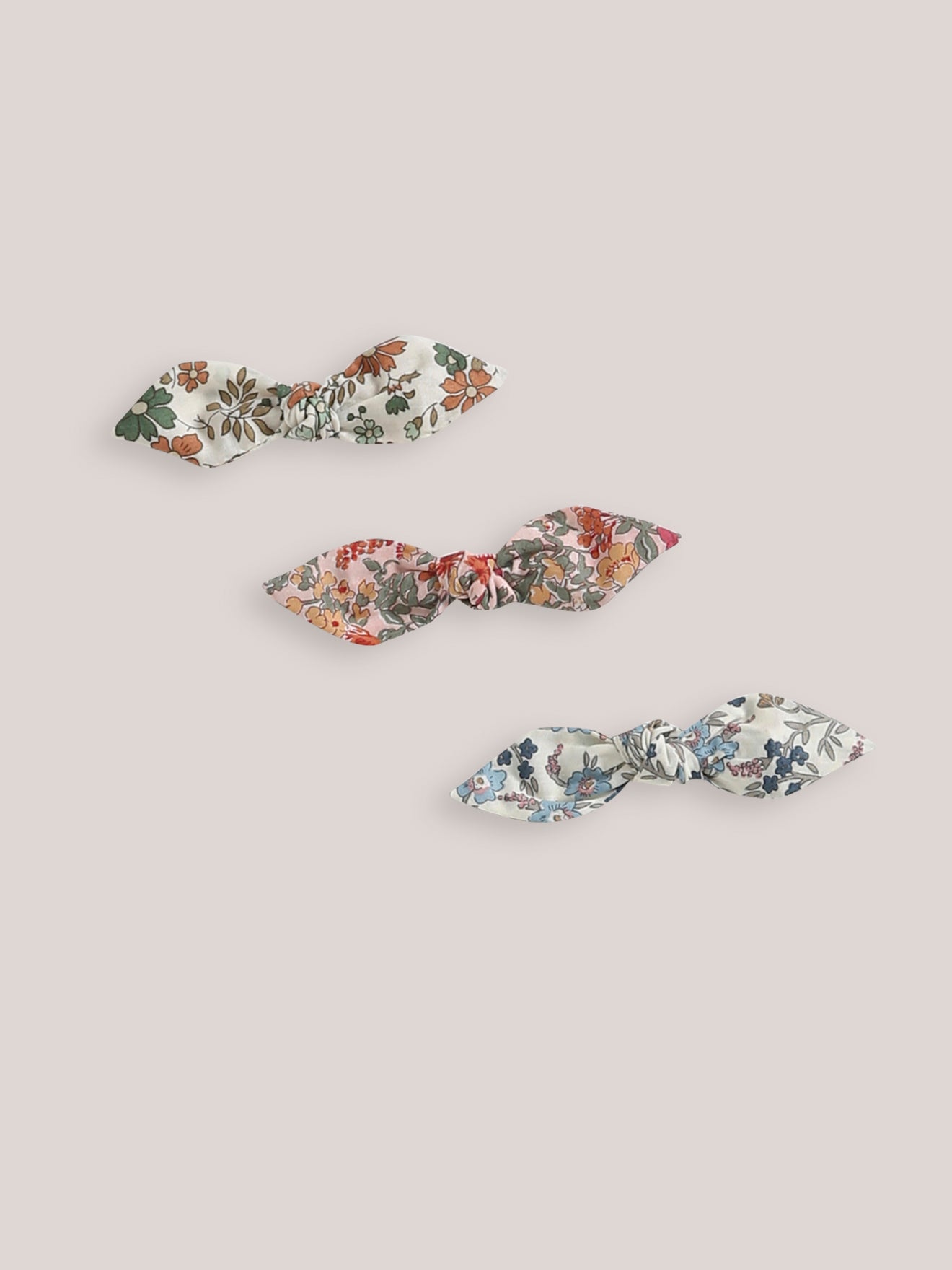 Lot de 3 barrettes en tissu Liberty