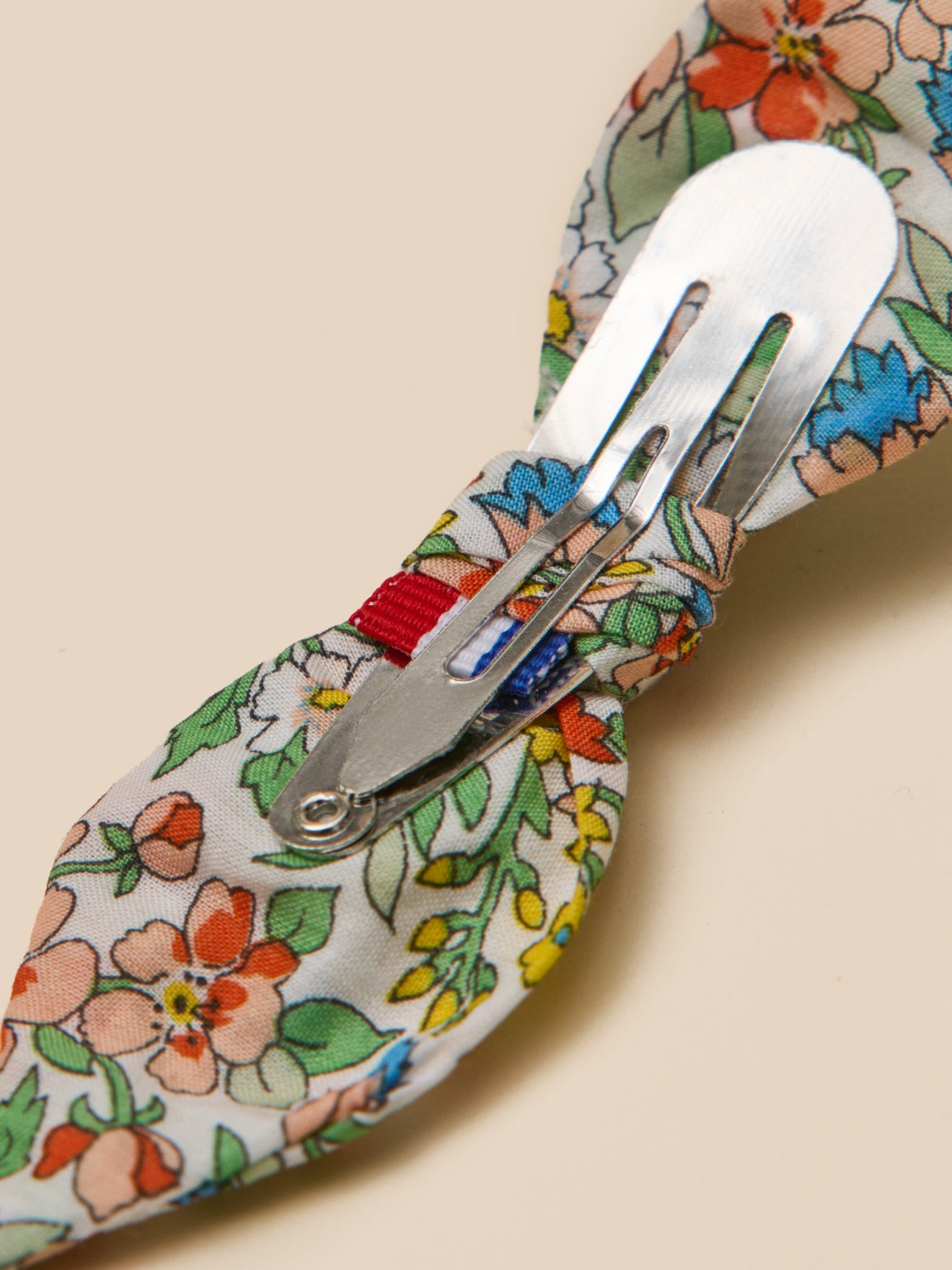 Lot de 2 pinces Fille noeud en tissu Liberty